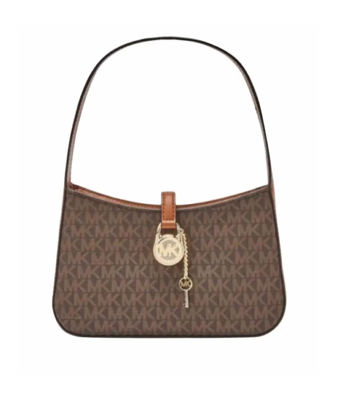 MICHAEL KORS Коричневая кожаная сумка через плечо, фото 1