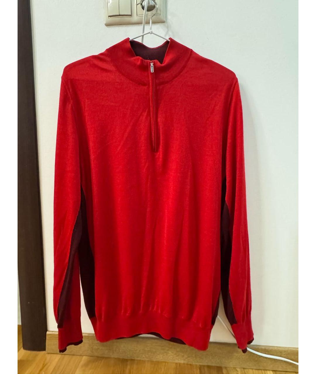 ZILLI Красный кашемировый джемпер / свитер, фото 9