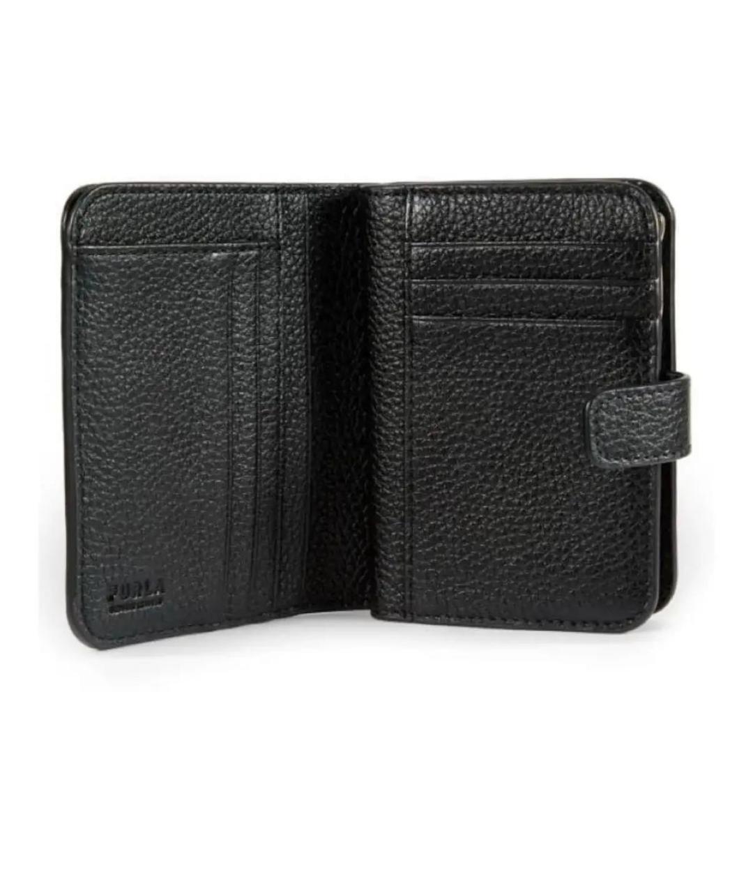 FURLA Черный кожаный кошелек, фото 3
