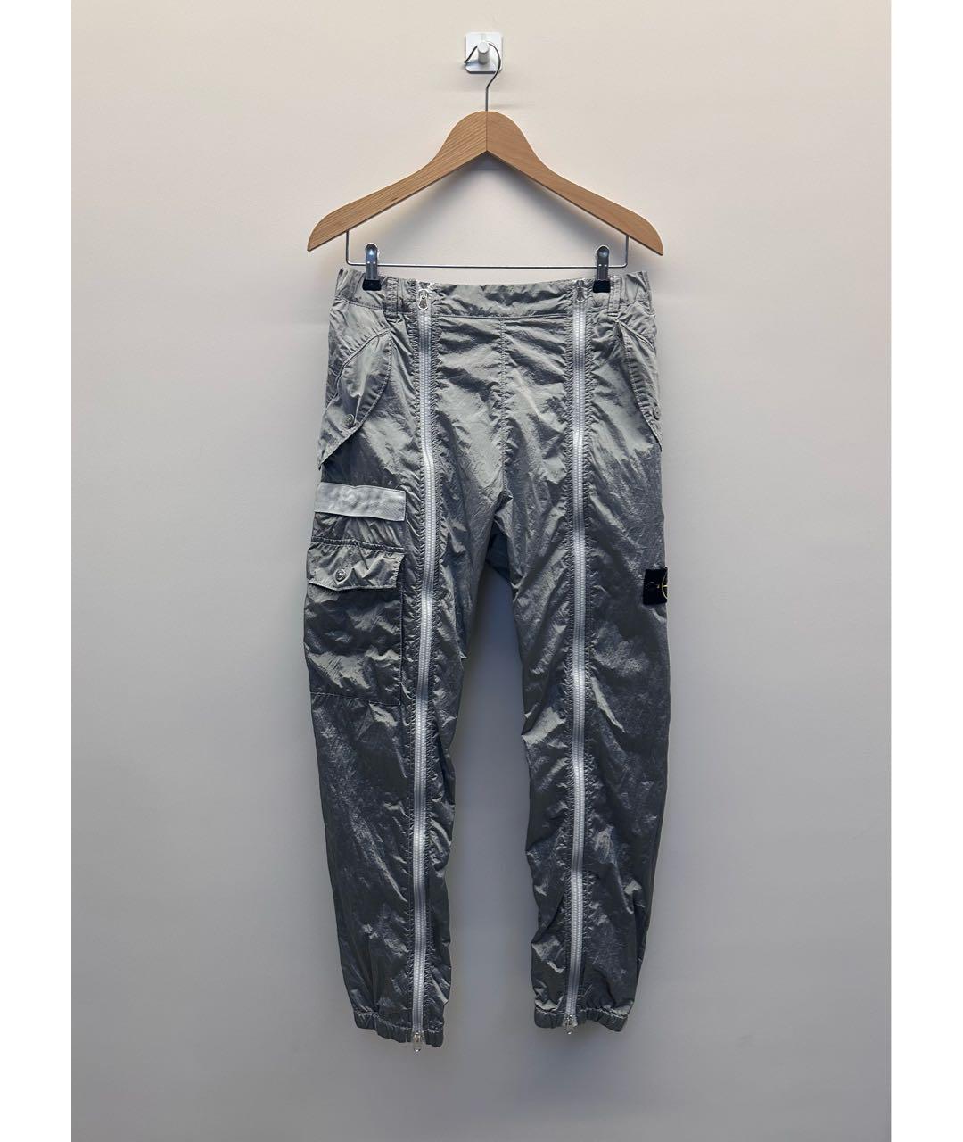 STONE ISLAND Серые повседневные брюки, фото 8