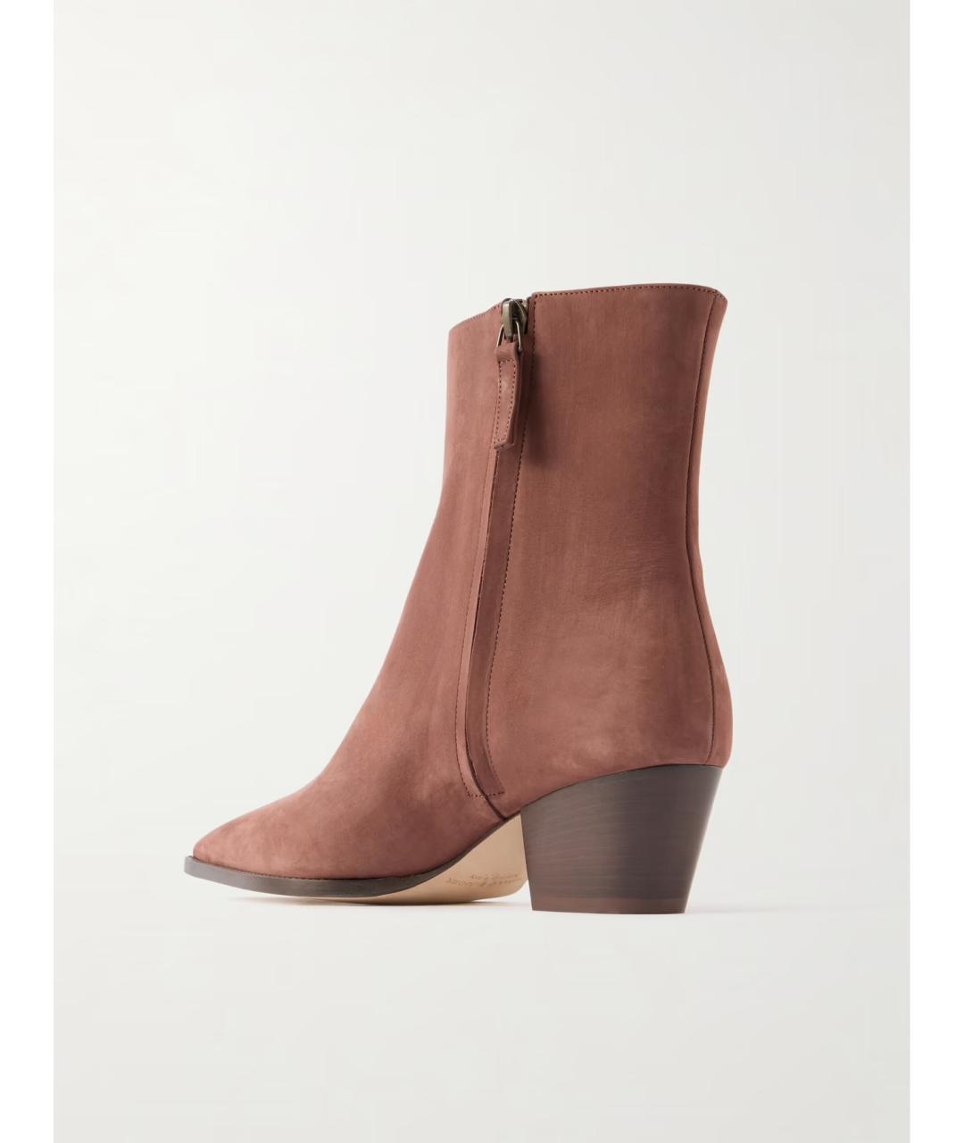 MANOLO BLAHNIK Коричневые нубуковые ботинки, фото 4