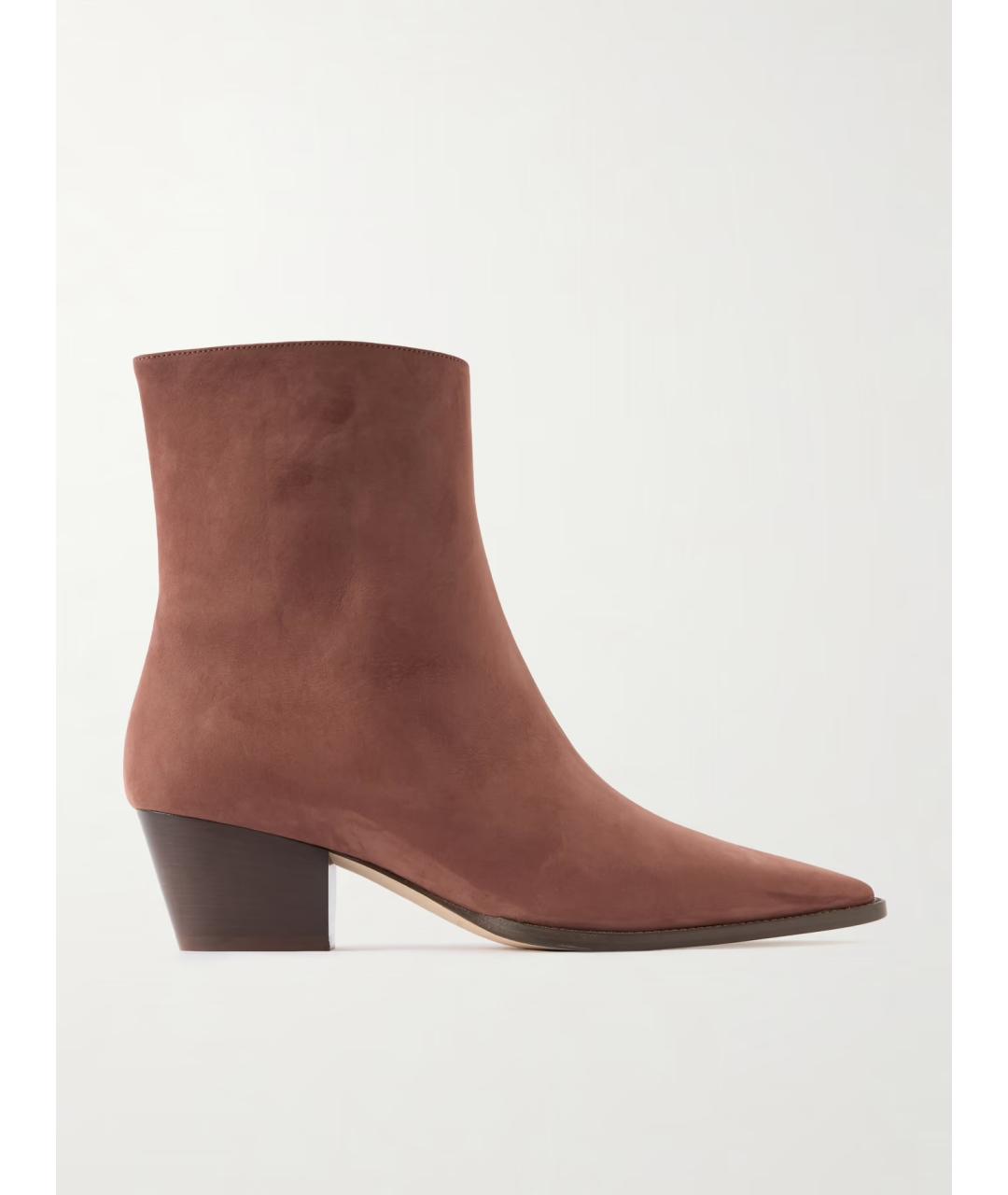 MANOLO BLAHNIK Коричневые нубуковые ботинки, фото 5