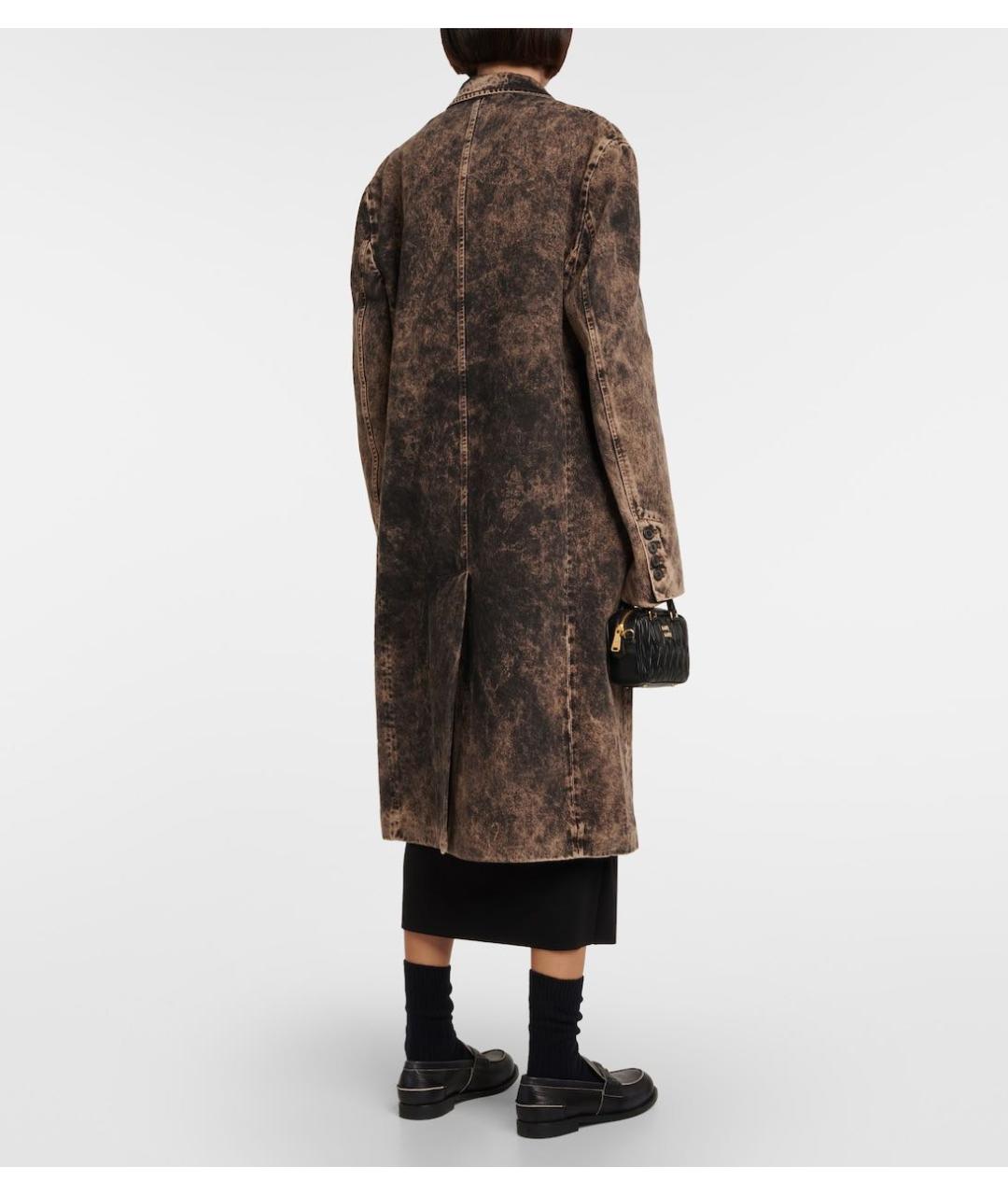 MIU MIU Хаки деним пальто, фото 3