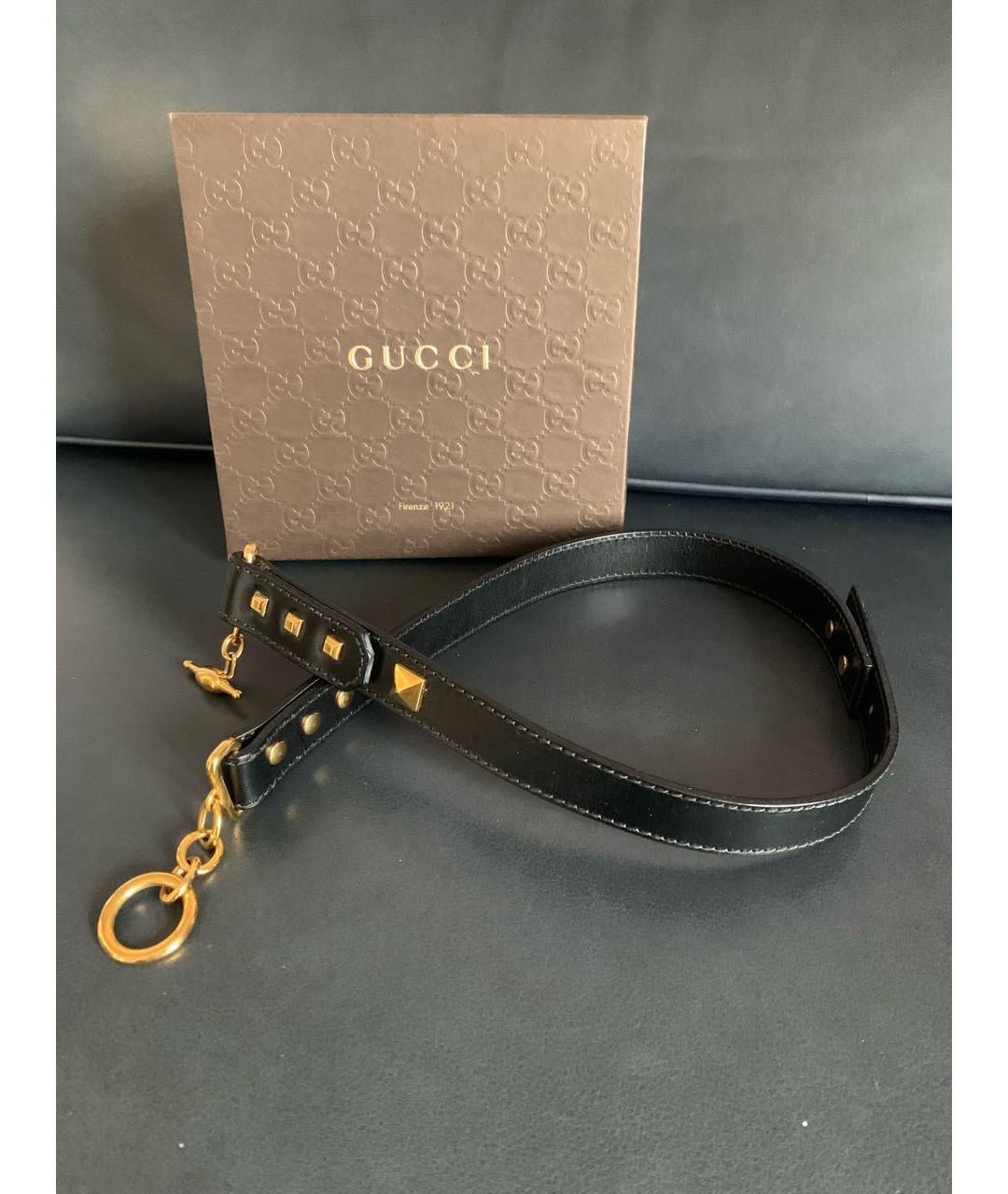 GUCCI Черный кожаный ремень, фото 5