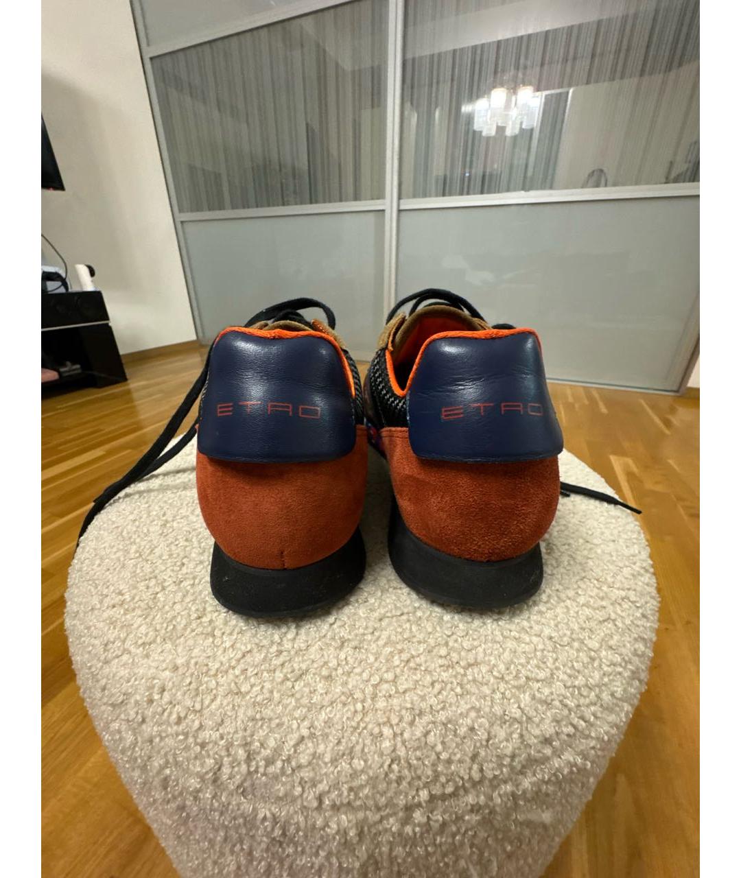 ETRO Мульти замшевые низкие кроссовки / кеды, фото 4
