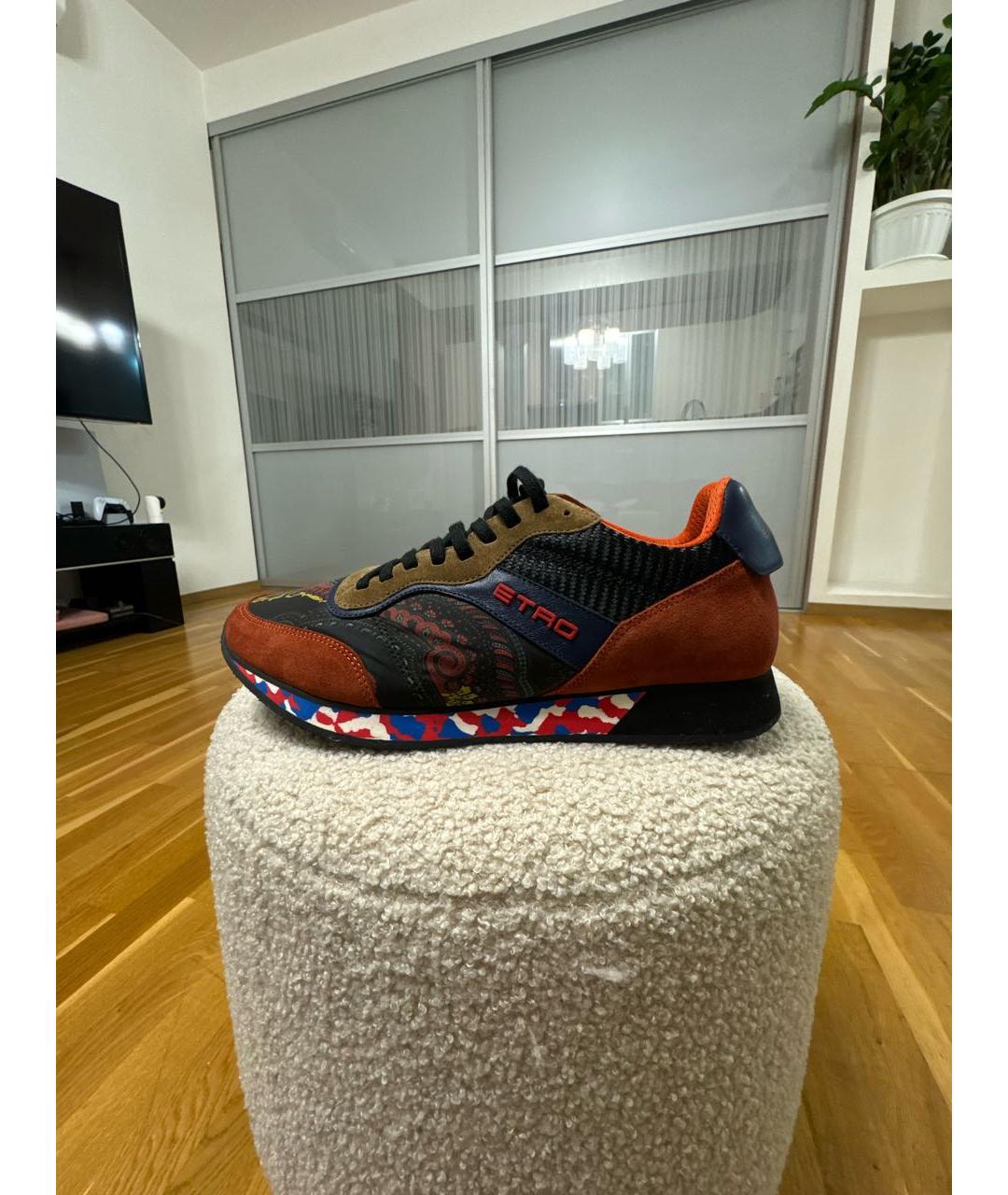 ETRO Мульти замшевые низкие кроссовки / кеды, фото 9