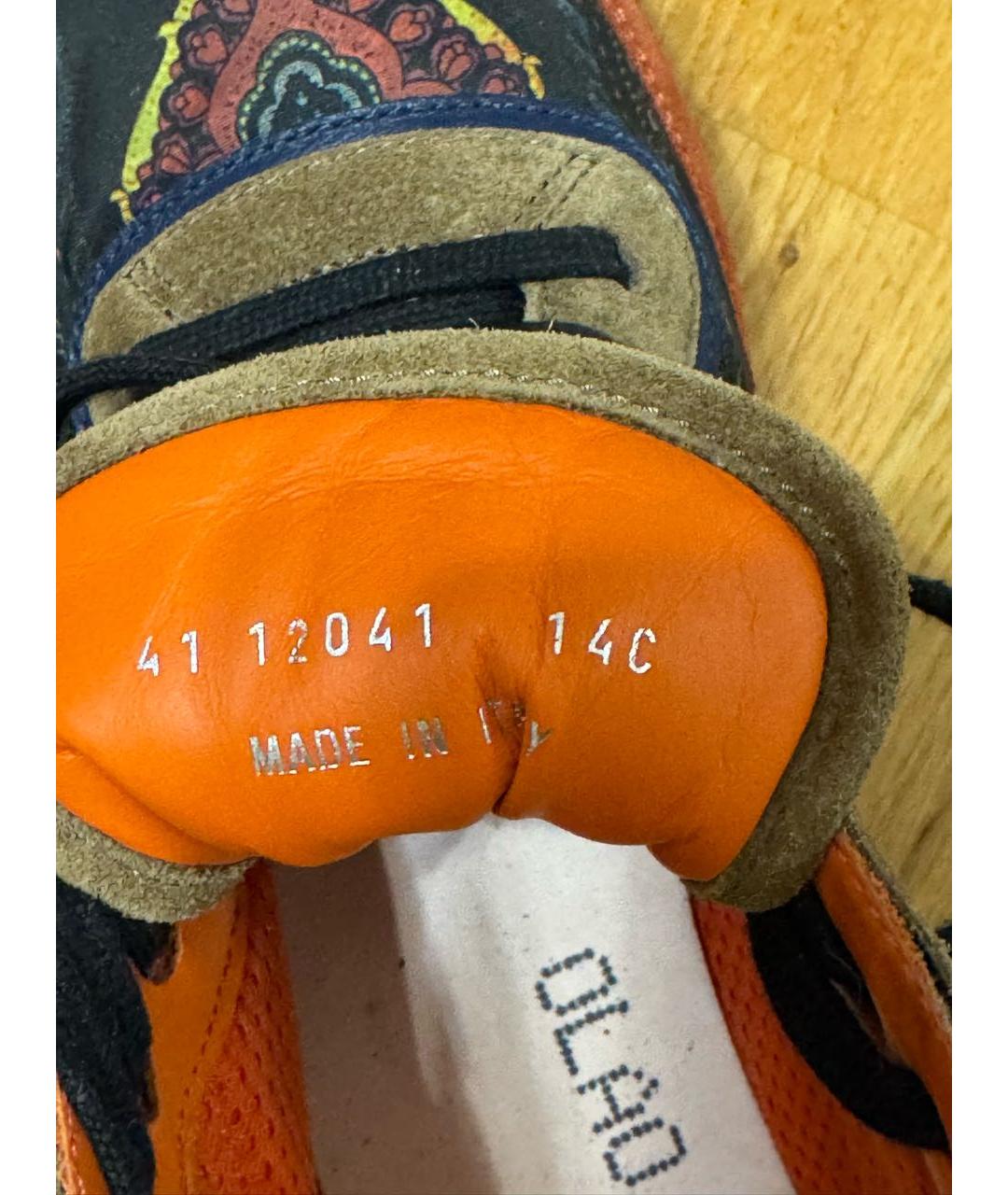 ETRO Мульти замшевые низкие кроссовки / кеды, фото 8