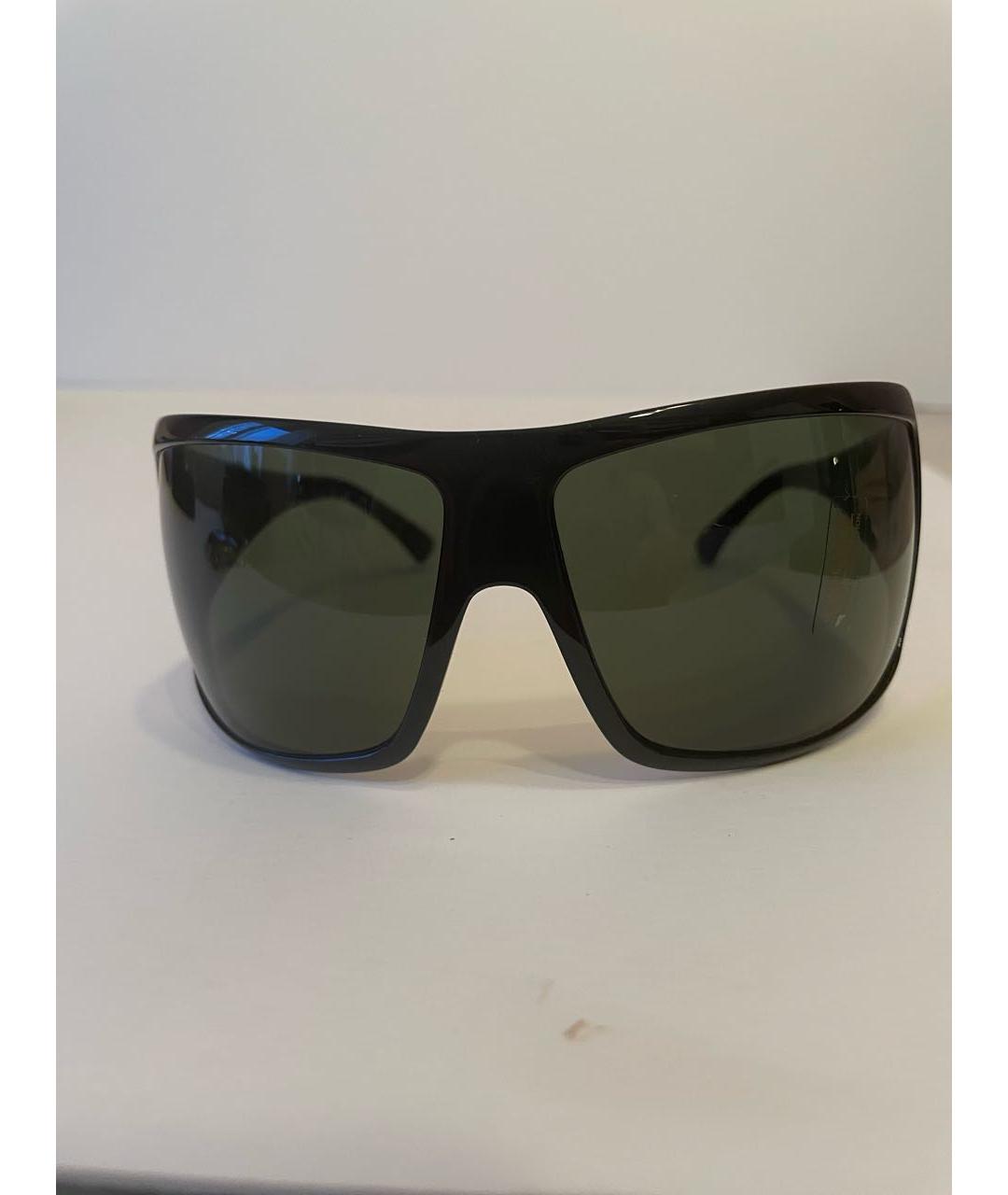 VERSACE Черные пластиковые солнцезащитные очки, фото 9