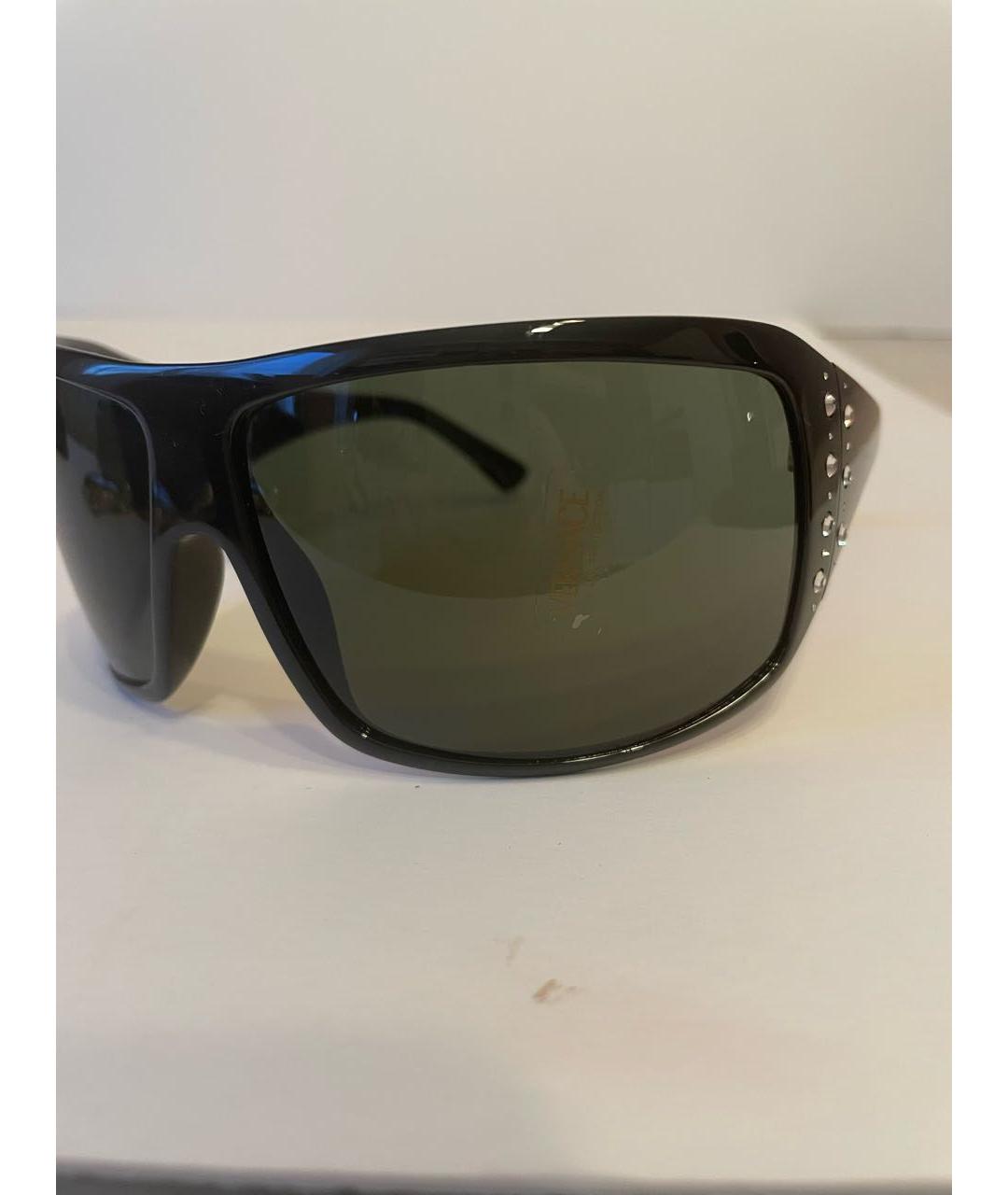 VERSACE Черные пластиковые солнцезащитные очки, фото 2