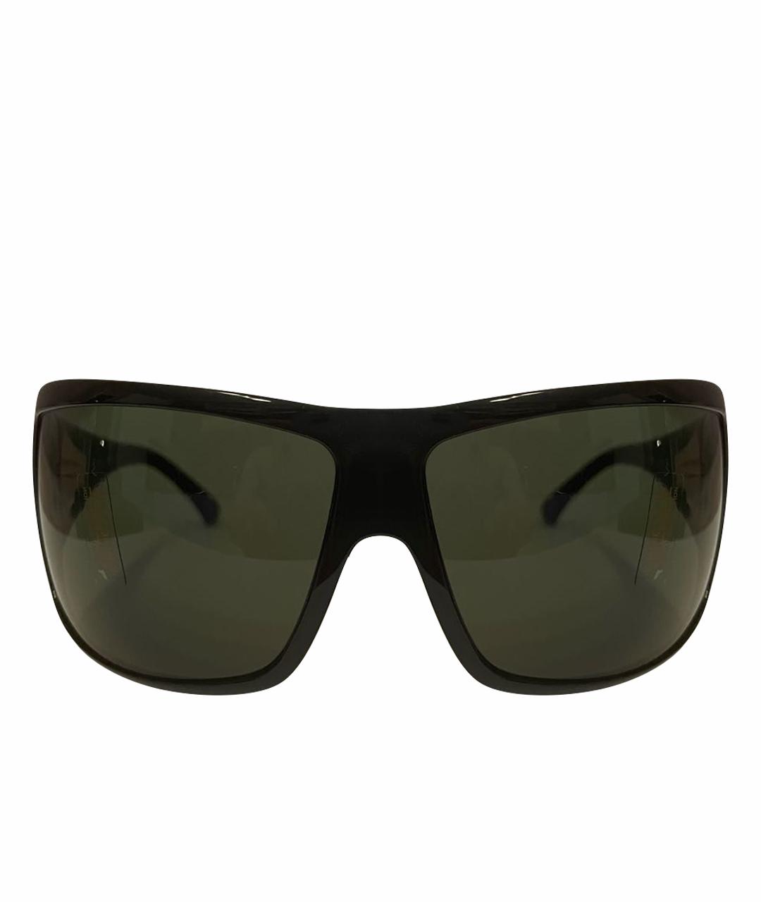 VERSACE Черные пластиковые солнцезащитные очки, фото 1