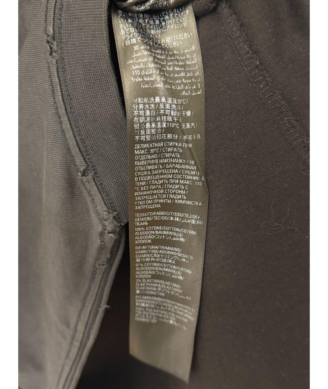 BALENCIAGA Черная хлопковая футболка, фото 6