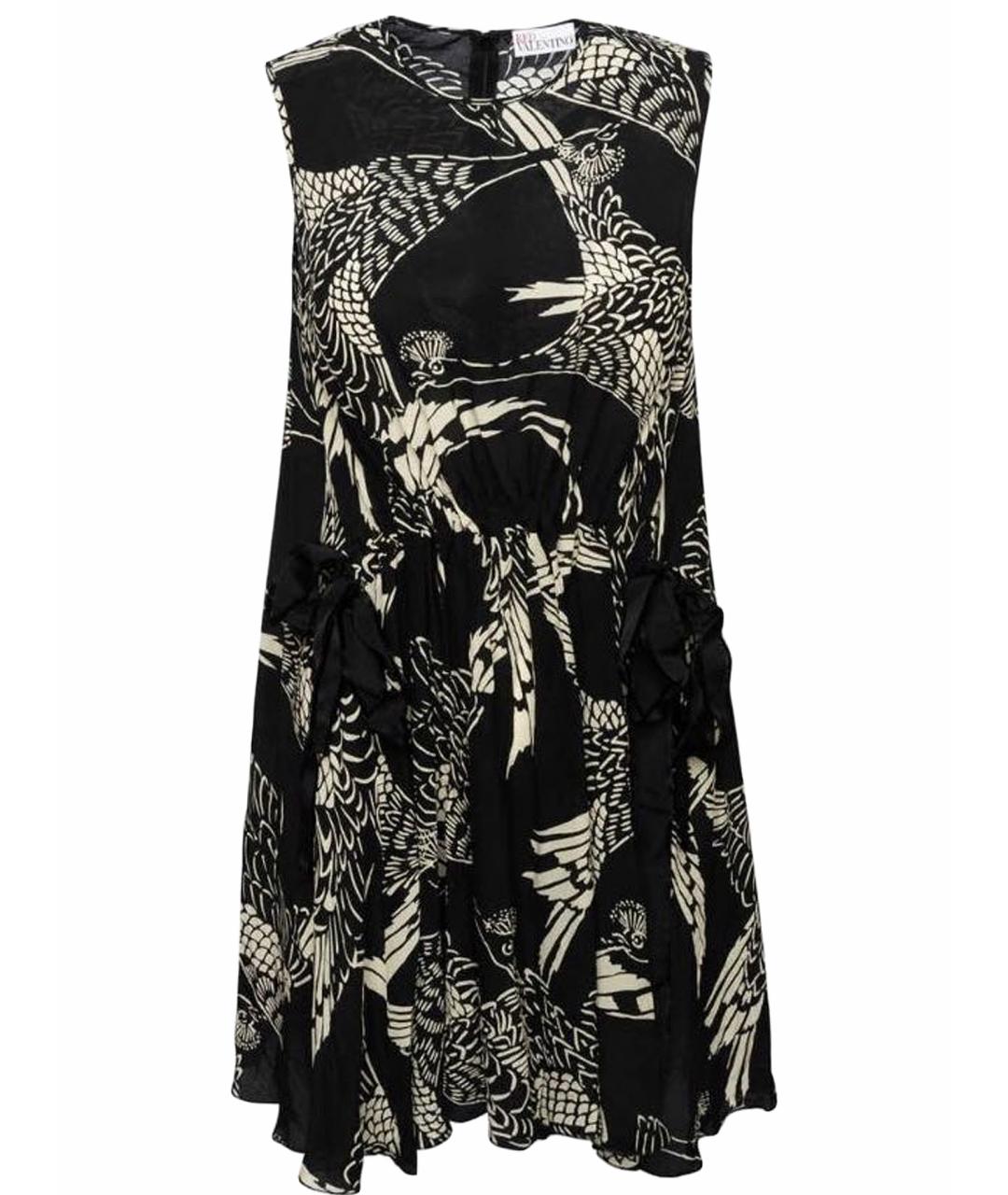 RED VALENTINO Черное шелковое вечернее платье, фото 1