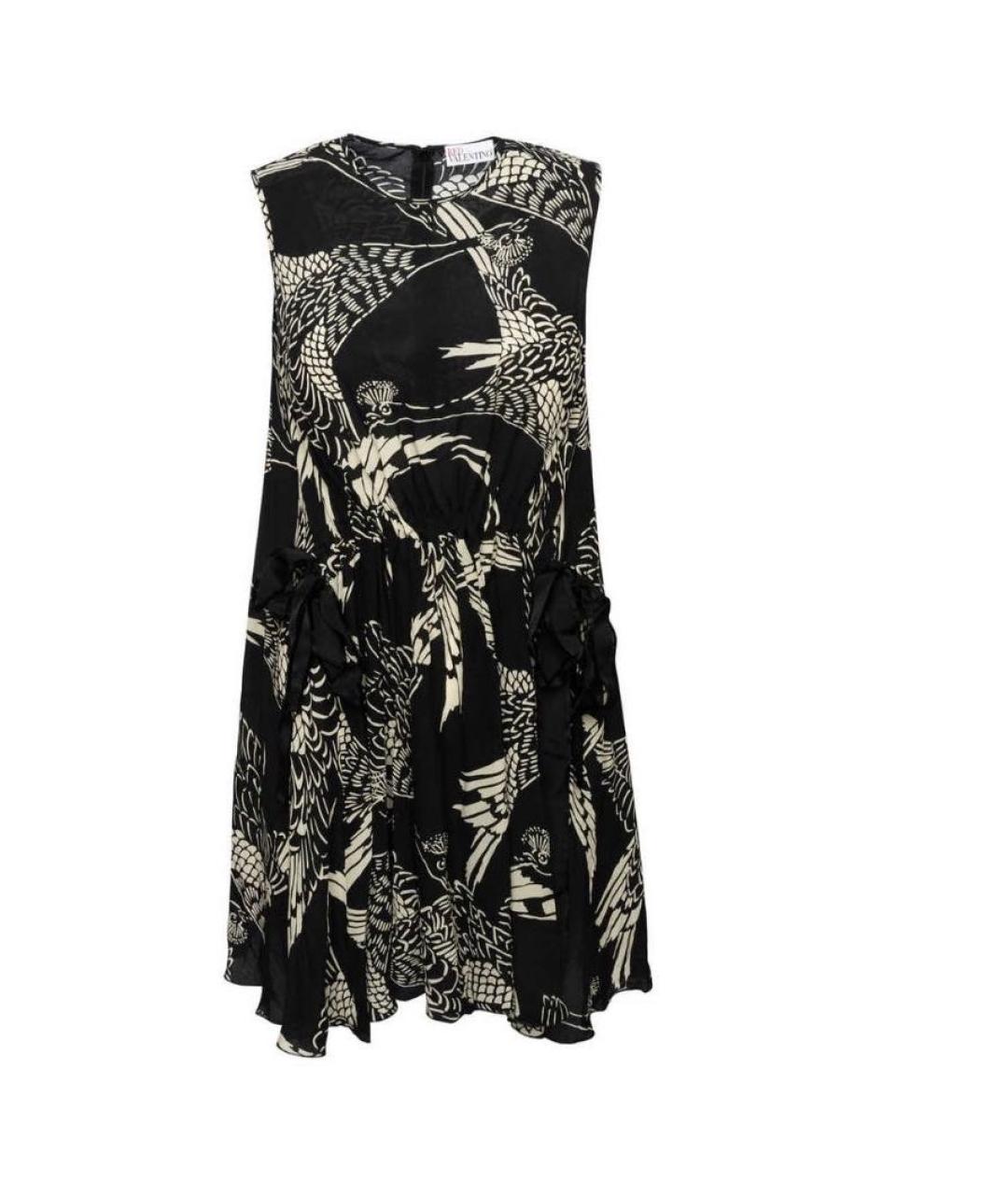 RED VALENTINO Черное шелковое вечернее платье, фото 9