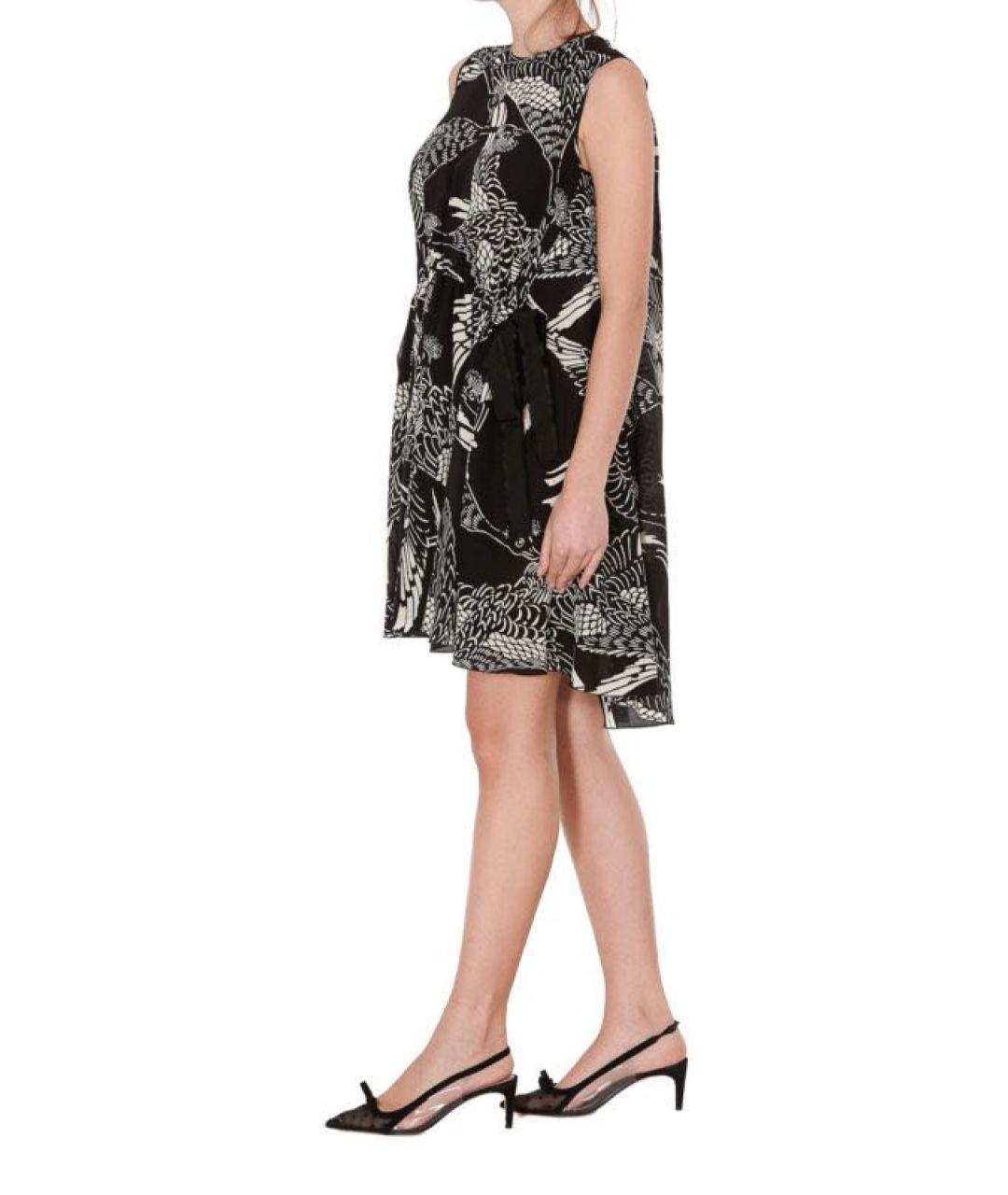 RED VALENTINO Черное шелковое вечернее платье, фото 4