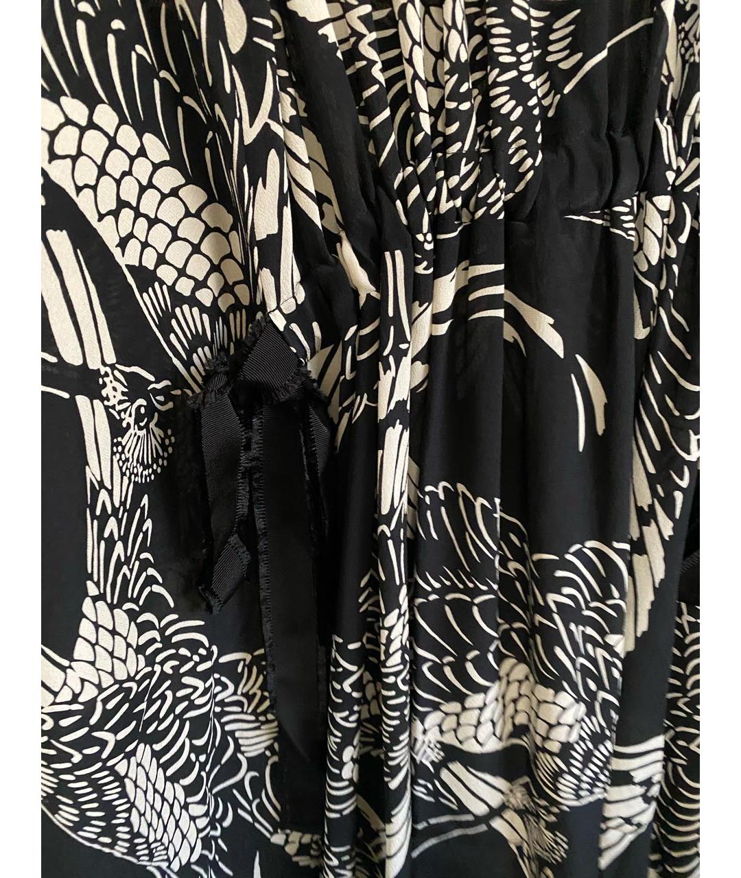 RED VALENTINO Черное шелковое вечернее платье, фото 7