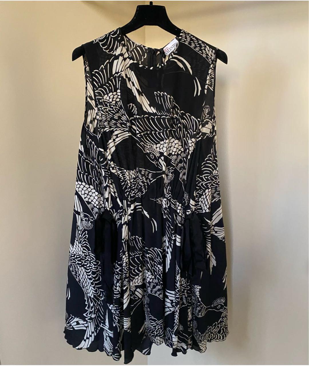 RED VALENTINO Черное шелковое вечернее платье, фото 5