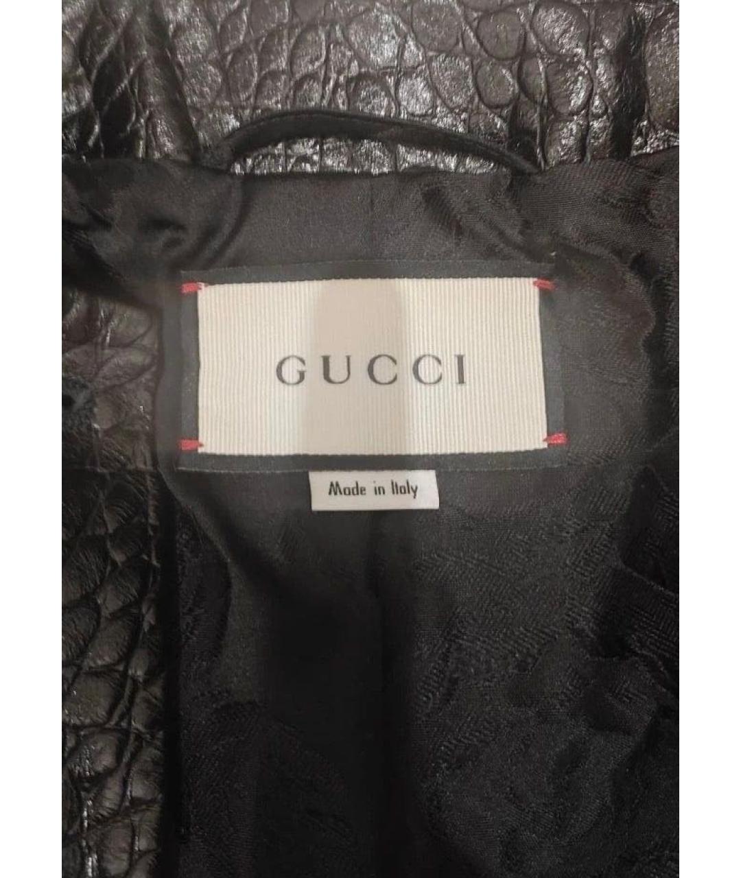 GUCCI Черная кожаная куртка, фото 8
