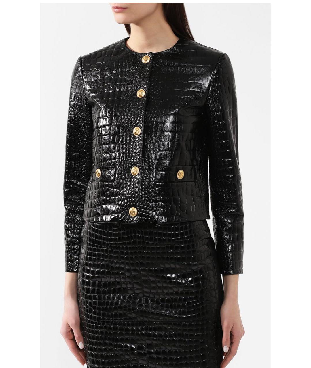 GUCCI Черная кожаная куртка, фото 3