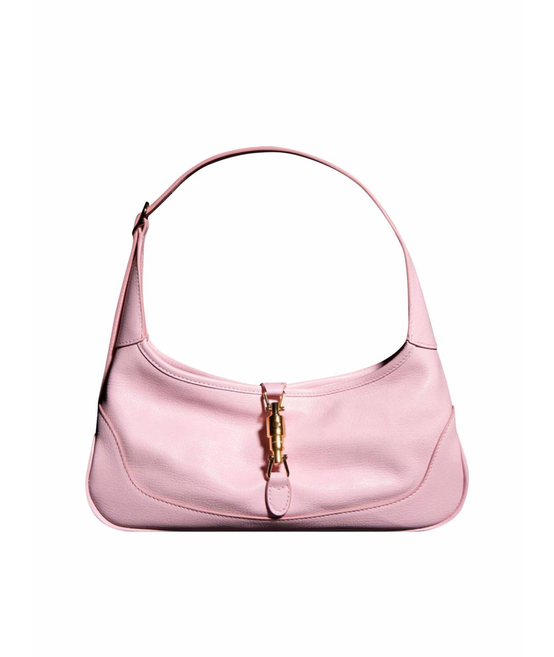 GUCCI Розовая кожаная сумка тоут, фото 1