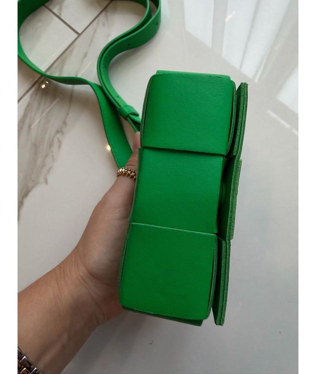 BOTTEGA VENETA Зеленая кожаная сумка через плечо, фото 8