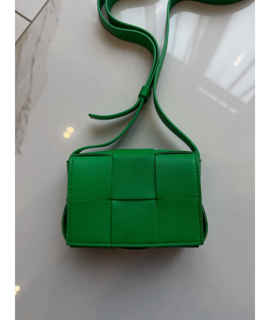 BOTTEGA VENETA Зеленая кожаная сумка через плечо, фото 9