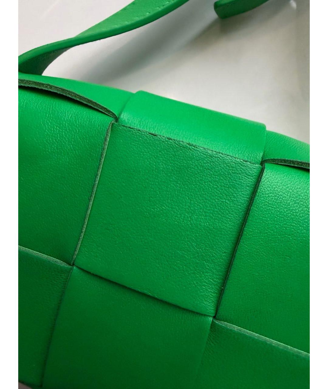 BOTTEGA VENETA Зеленая кожаная сумка через плечо, фото 7