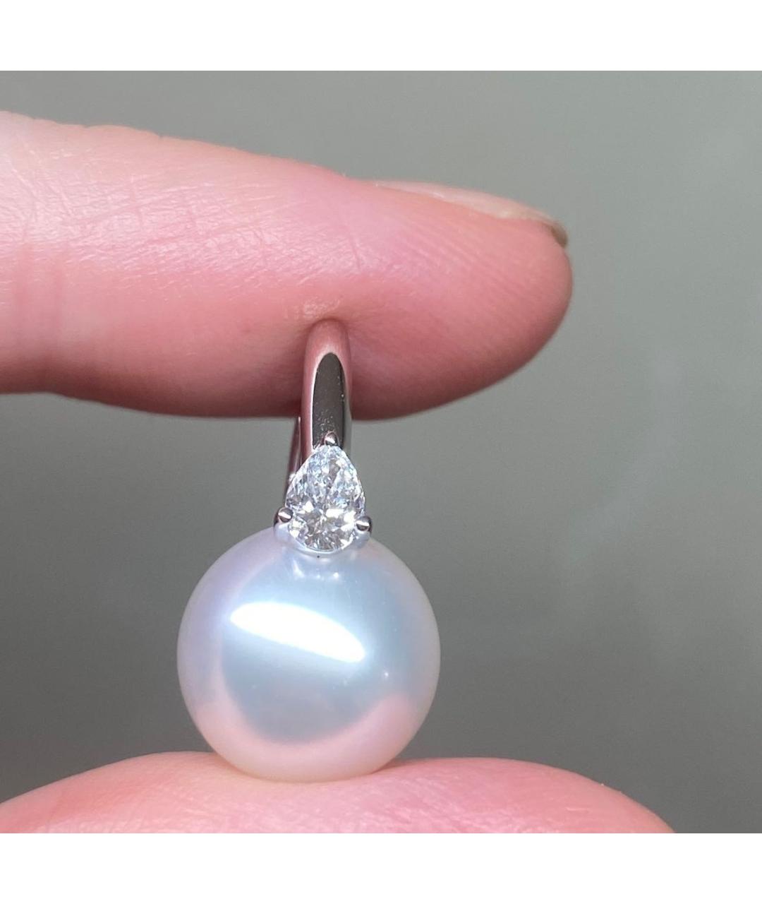 Mikimoto Белые серьги из белого золота, фото 4