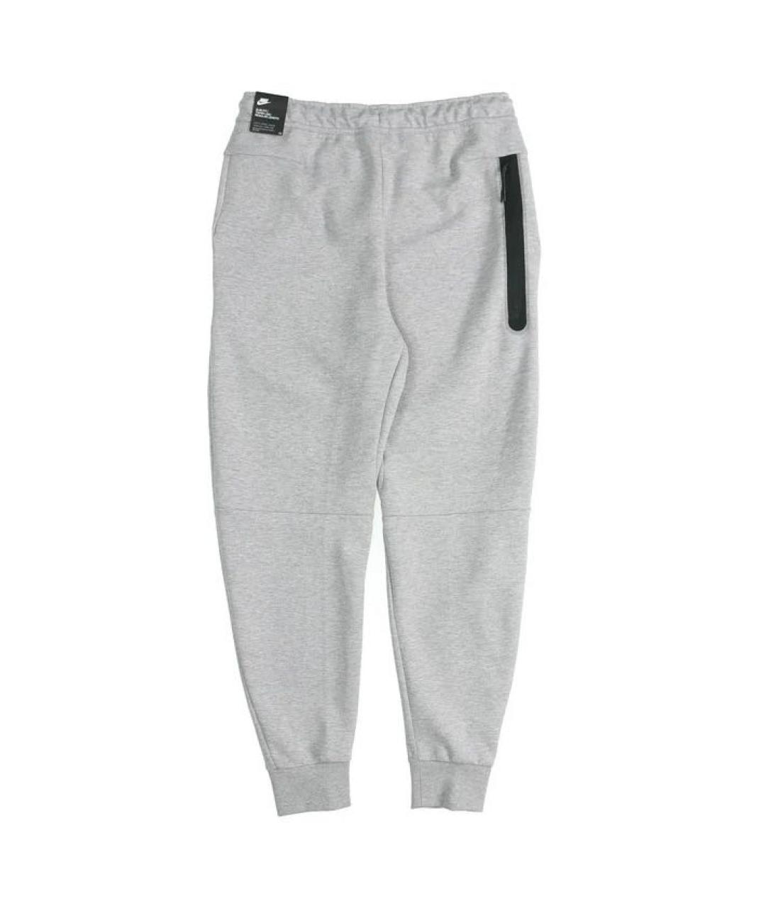 NIKE Серые хлопковые повседневные брюки, фото 2