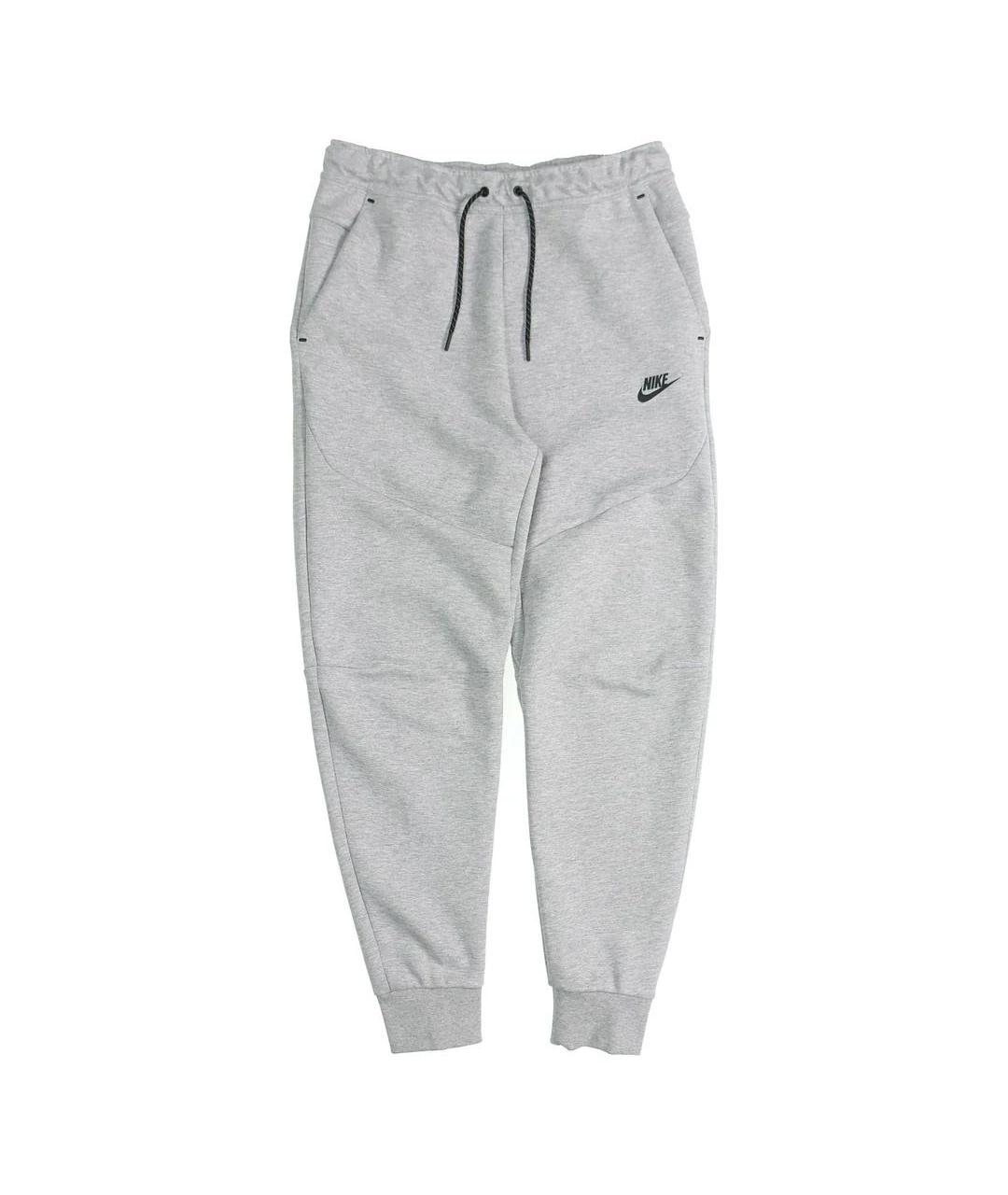 NIKE Серые хлопковые повседневные брюки, фото 1