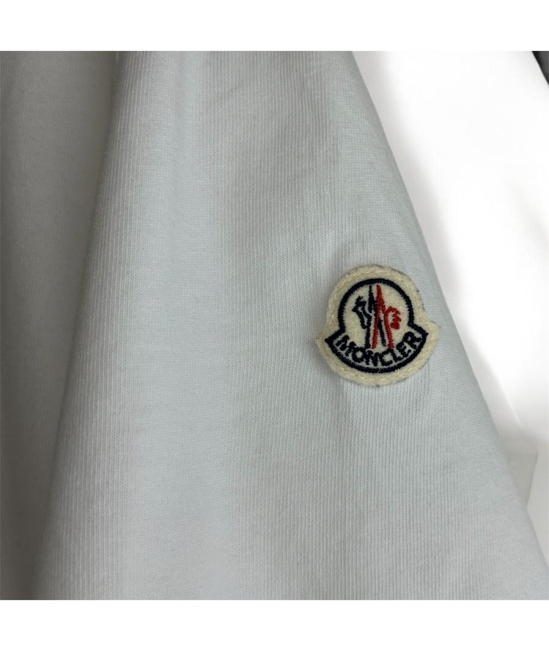 MONCLER Белая хлопковая футболка, фото 4