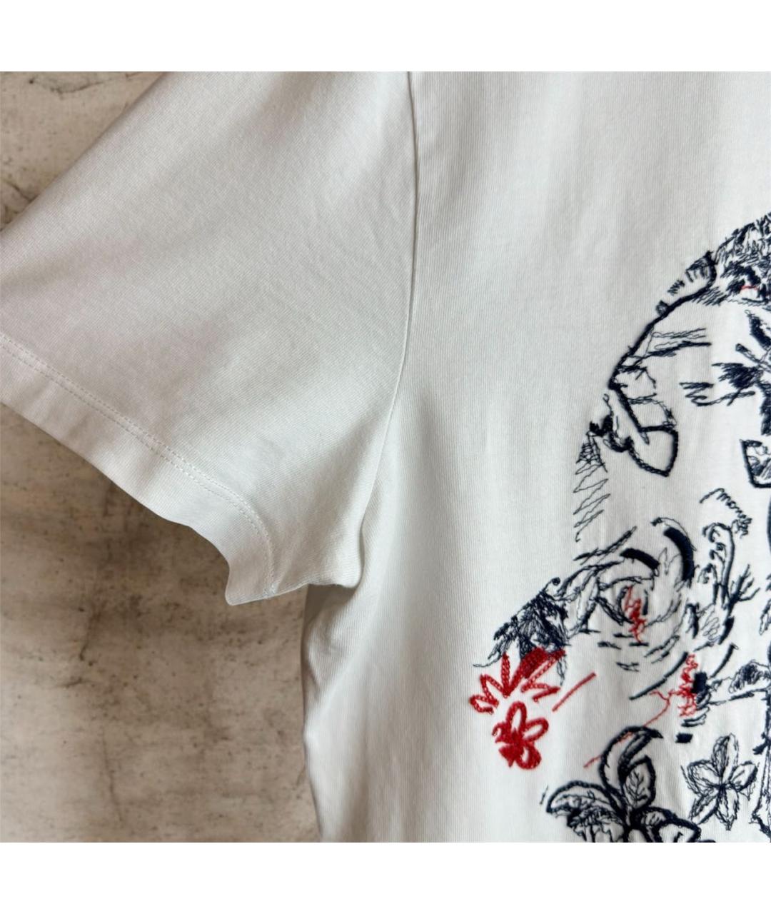 MONCLER Белая хлопковая футболка, фото 5