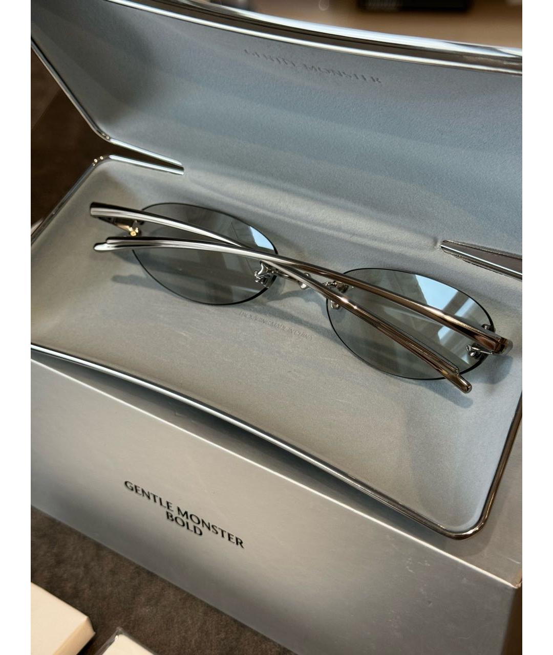 GENTLE MONSTER Серые металлические солнцезащитные очки, фото 5
