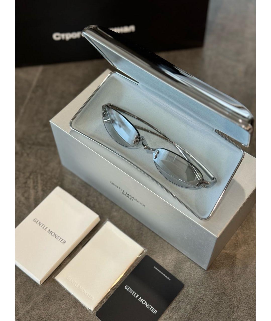 GENTLE MONSTER Серые металлические солнцезащитные очки, фото 3
