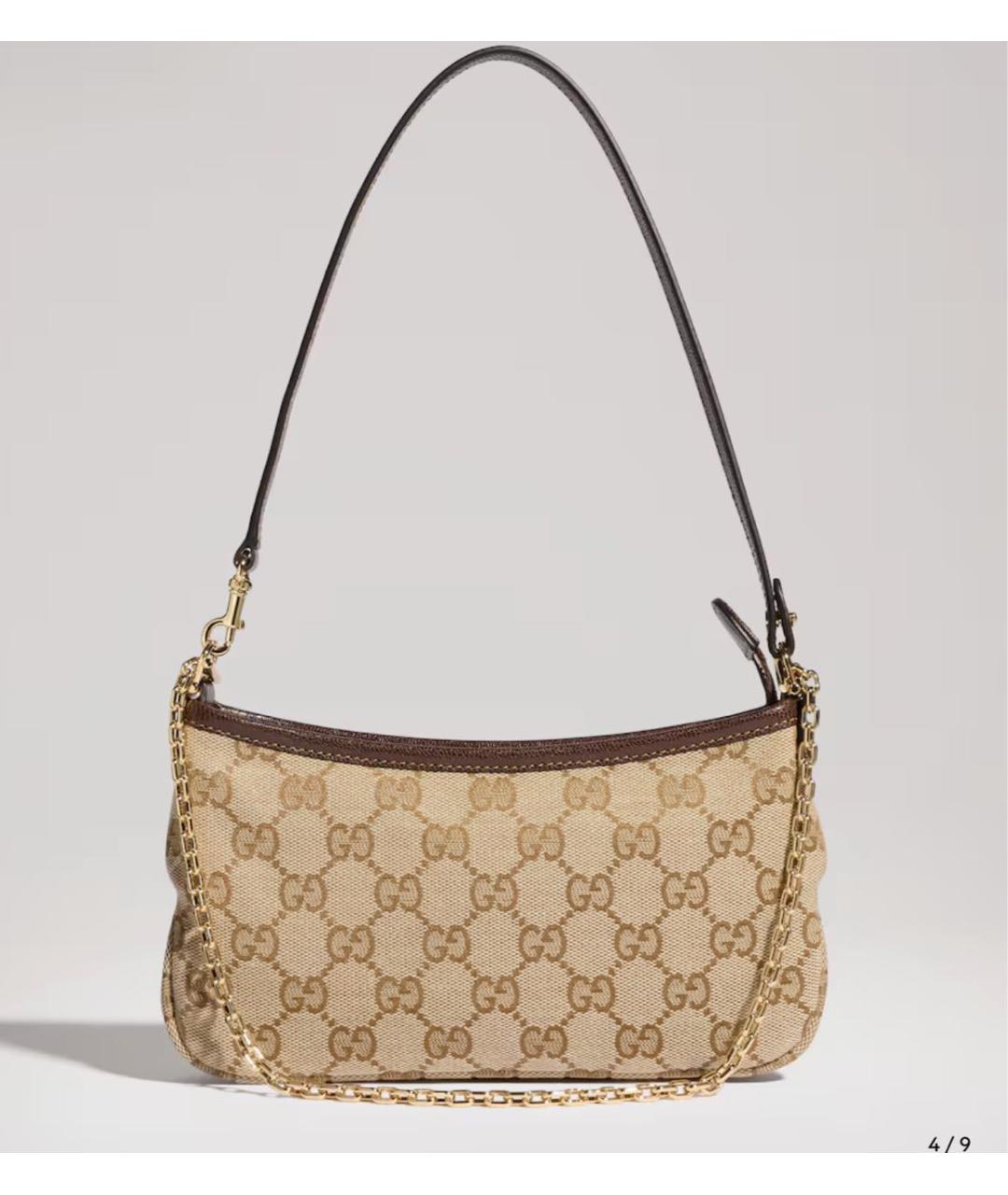 GUCCI Бежевая сумка с короткими ручками, фото 5