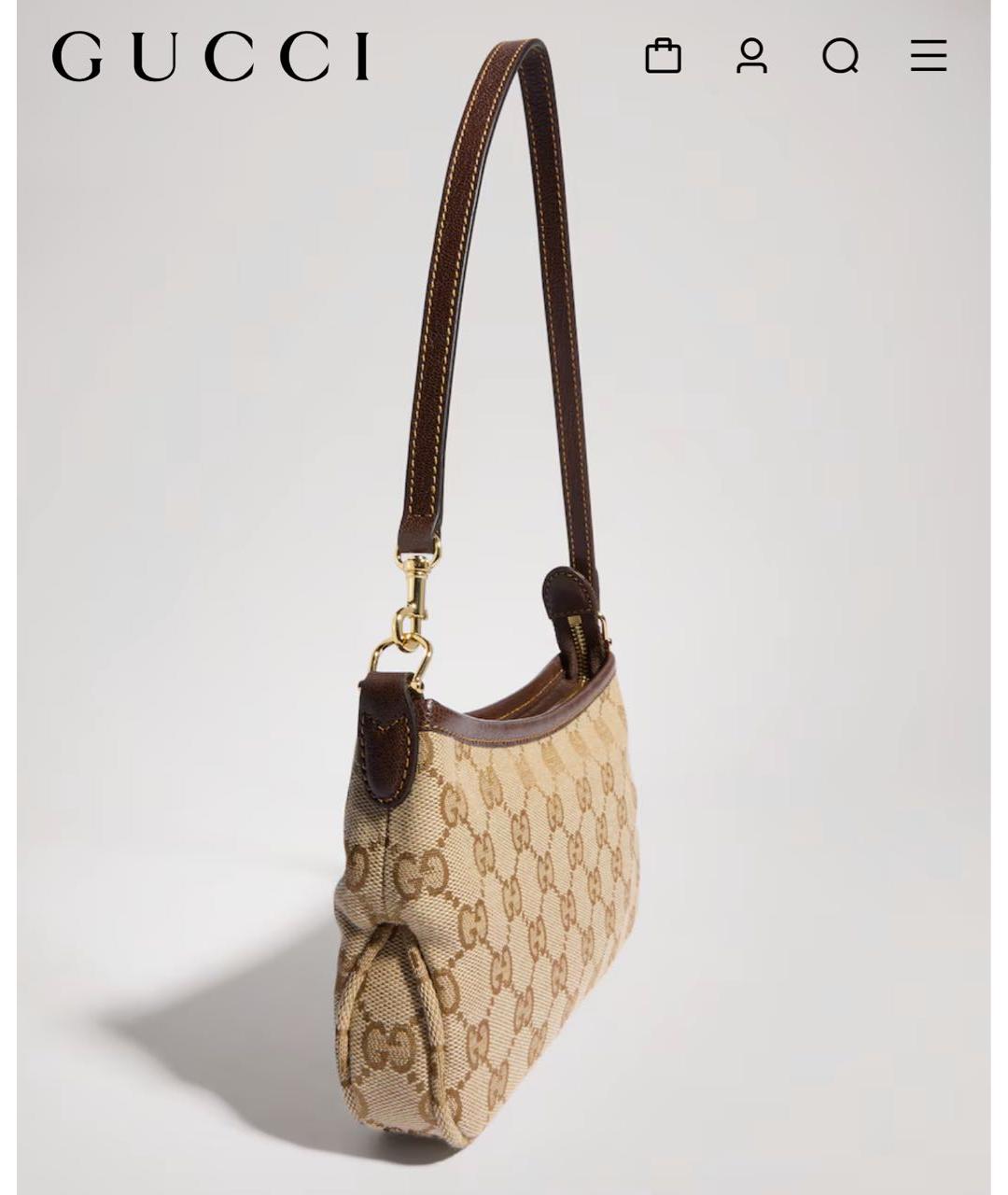 GUCCI Бежевая сумка с короткими ручками, фото 4