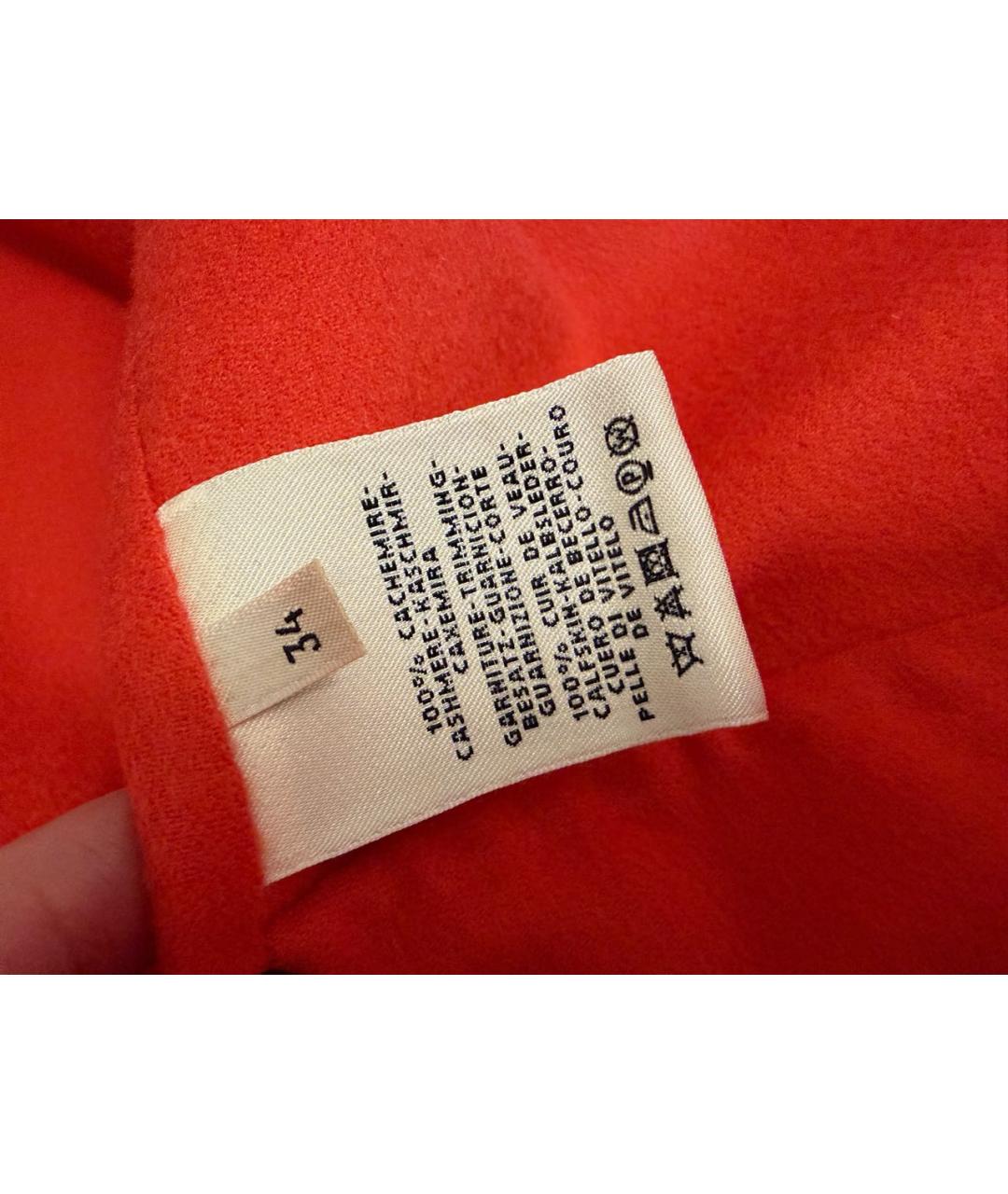 HERMES Оранжевое кашемировое пальто, фото 8