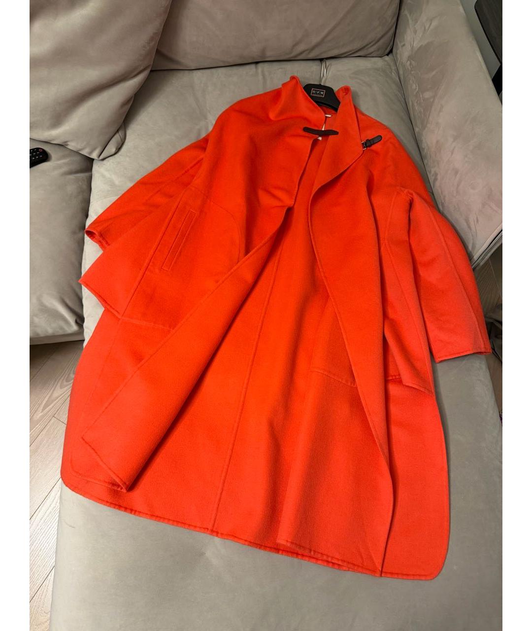 HERMES Оранжевое кашемировое пальто, фото 3