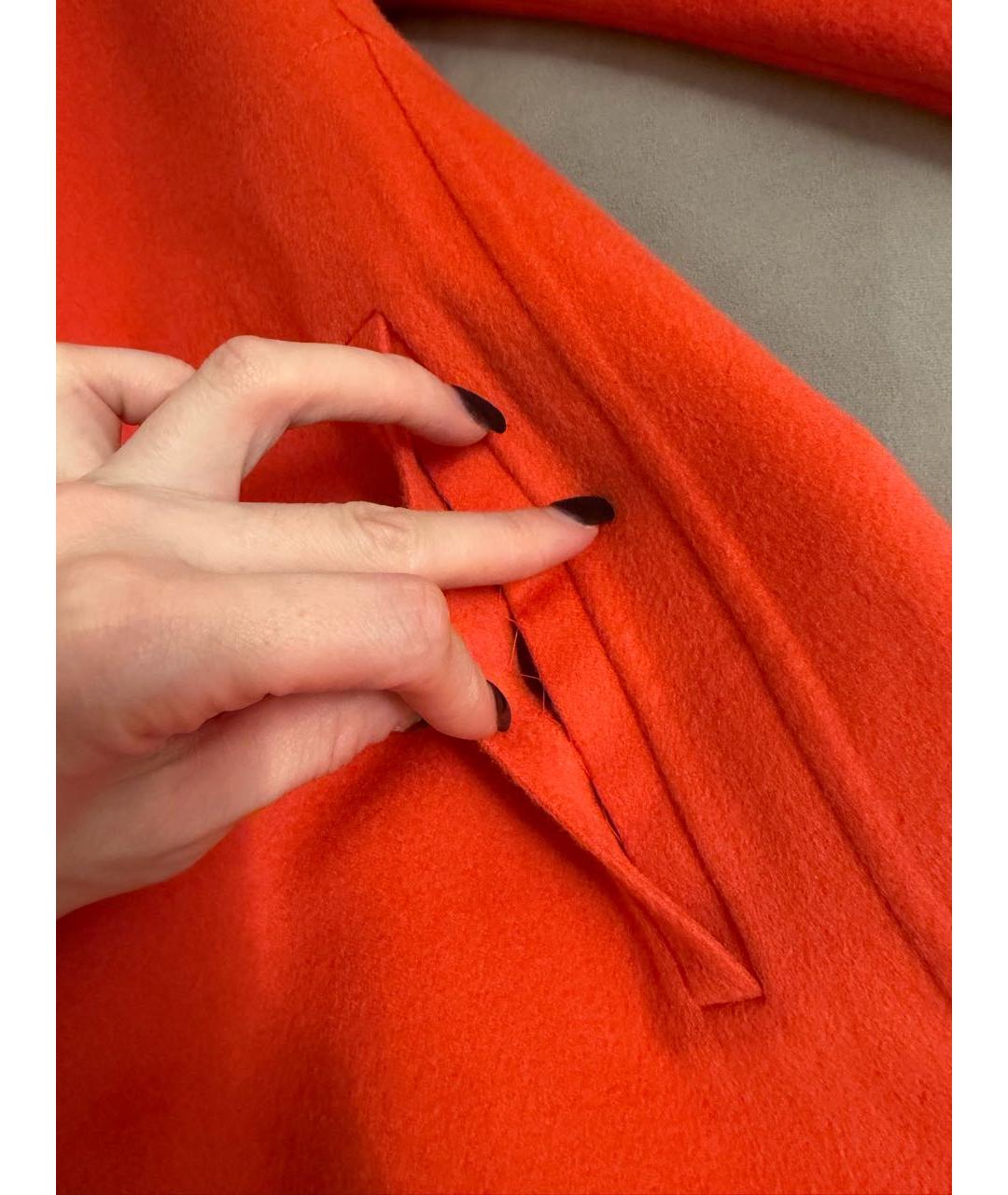 HERMES Оранжевое кашемировое пальто, фото 7