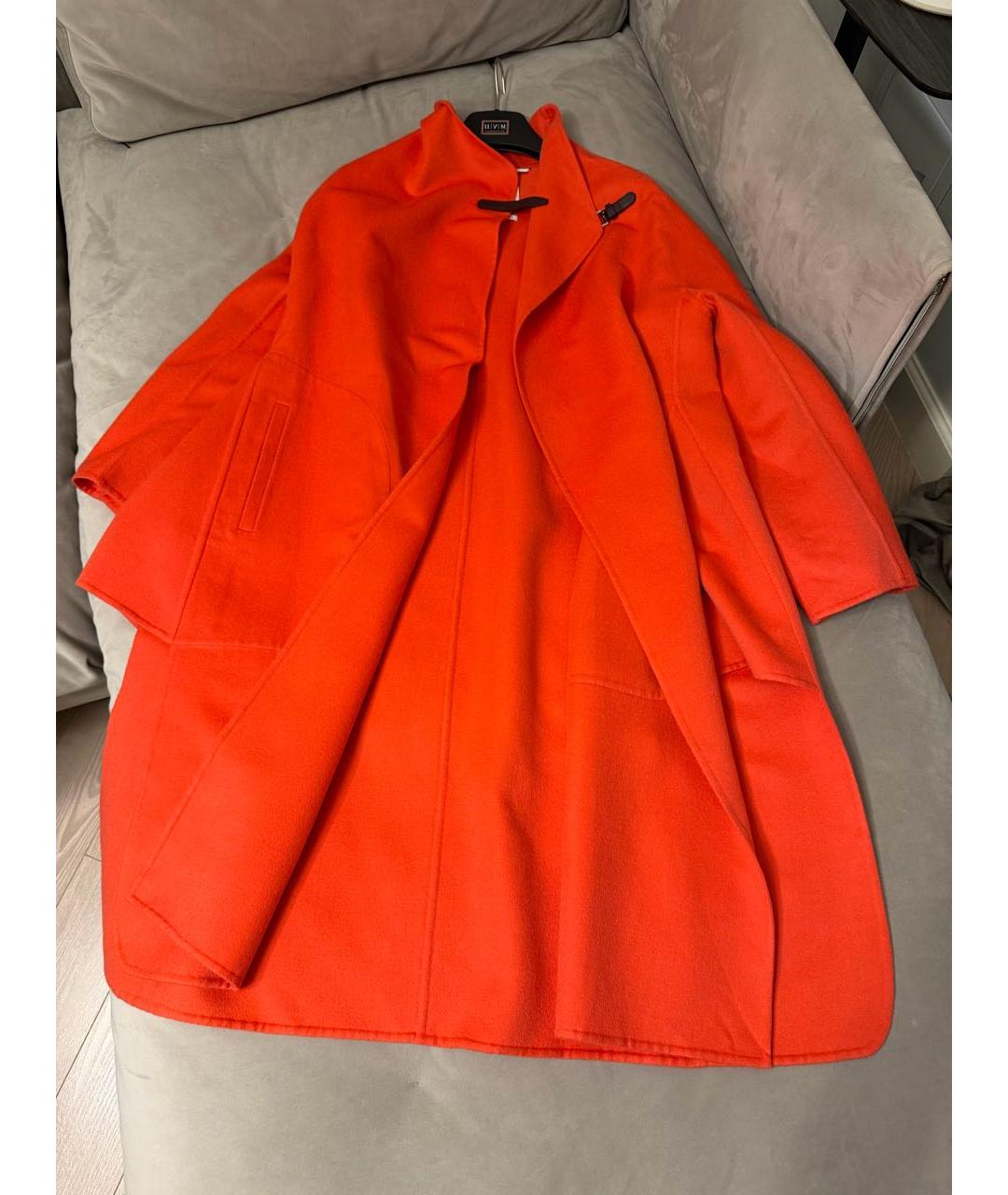 HERMES Оранжевое кашемировое пальто, фото 4