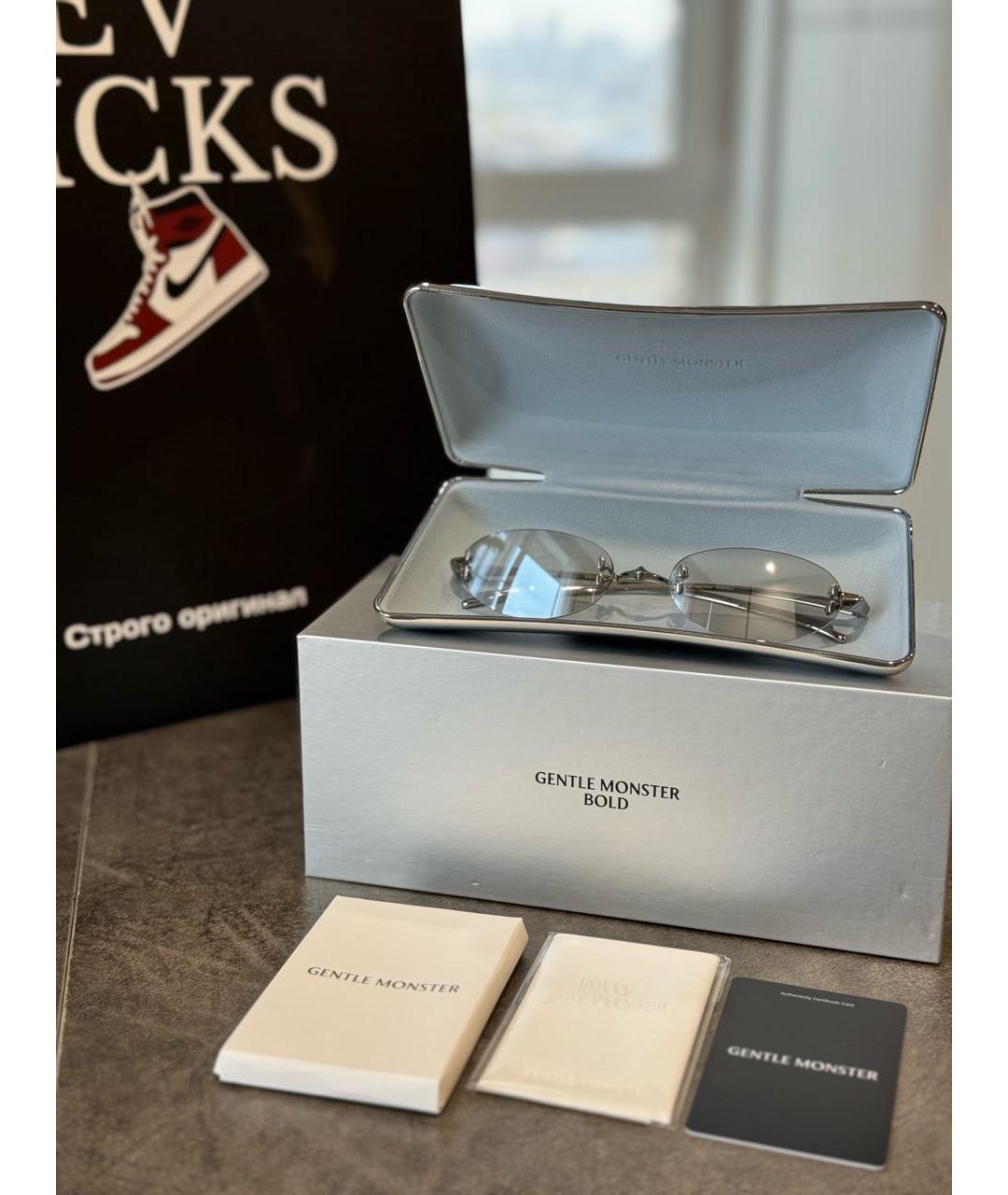 GENTLE MONSTER Серые металлические солнцезащитные очки, фото 2