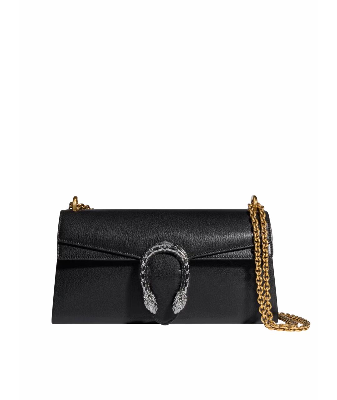 GUCCI Черная кожаная сумка через плечо, фото 5