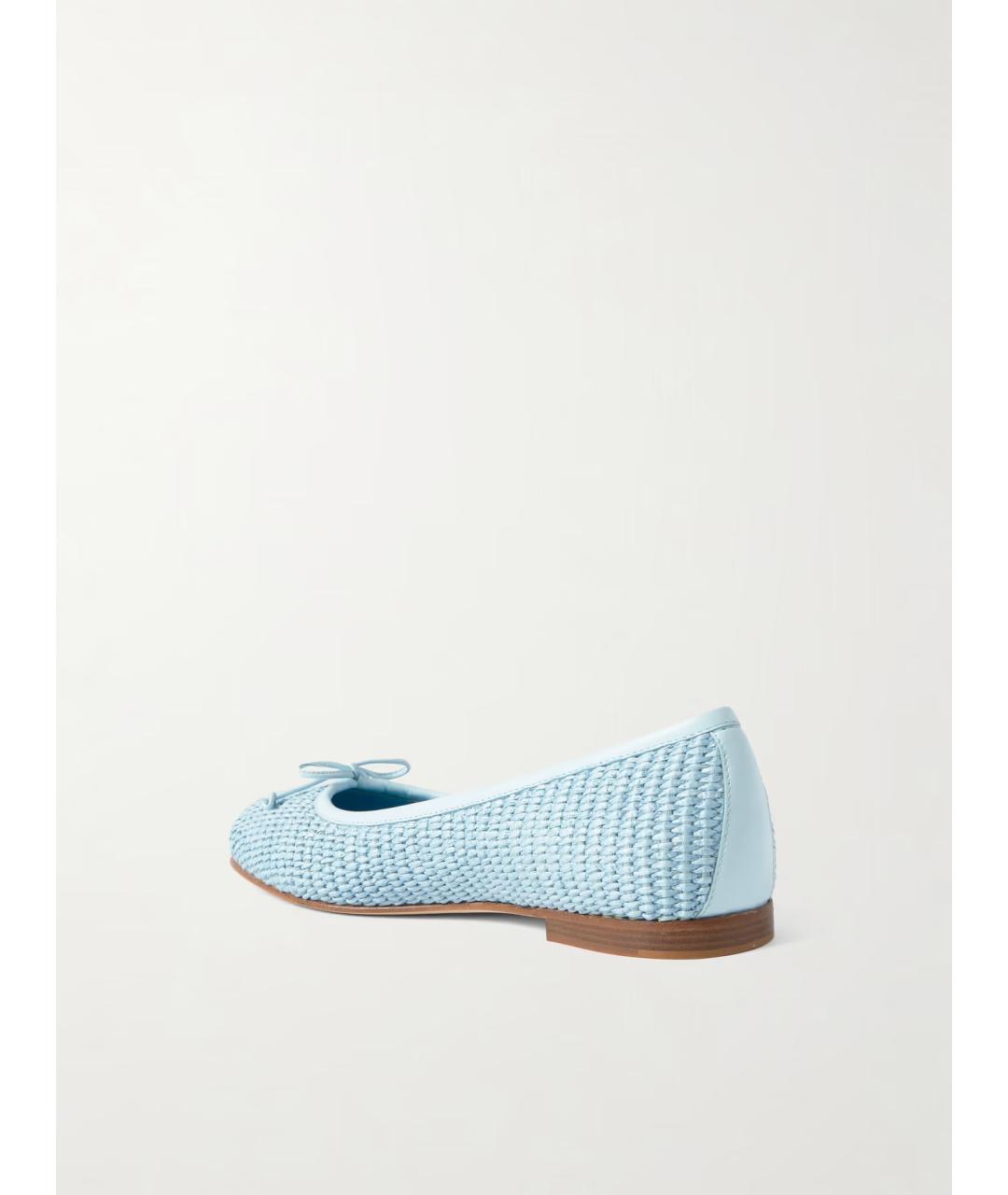 MANOLO BLAHNIK Голубые балетки, фото 5