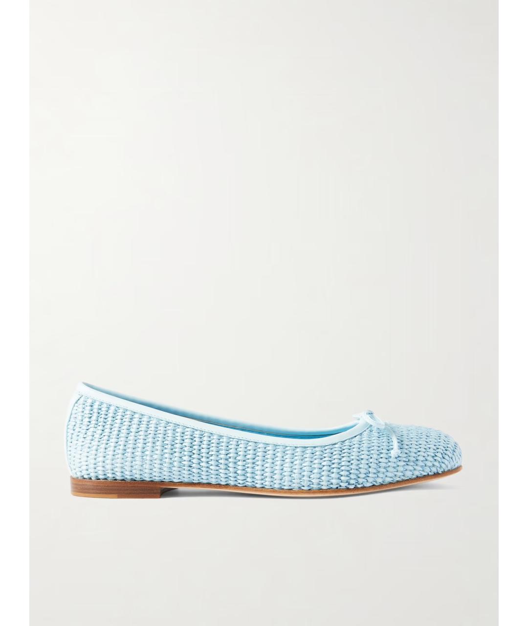 MANOLO BLAHNIK Голубые балетки, фото 6