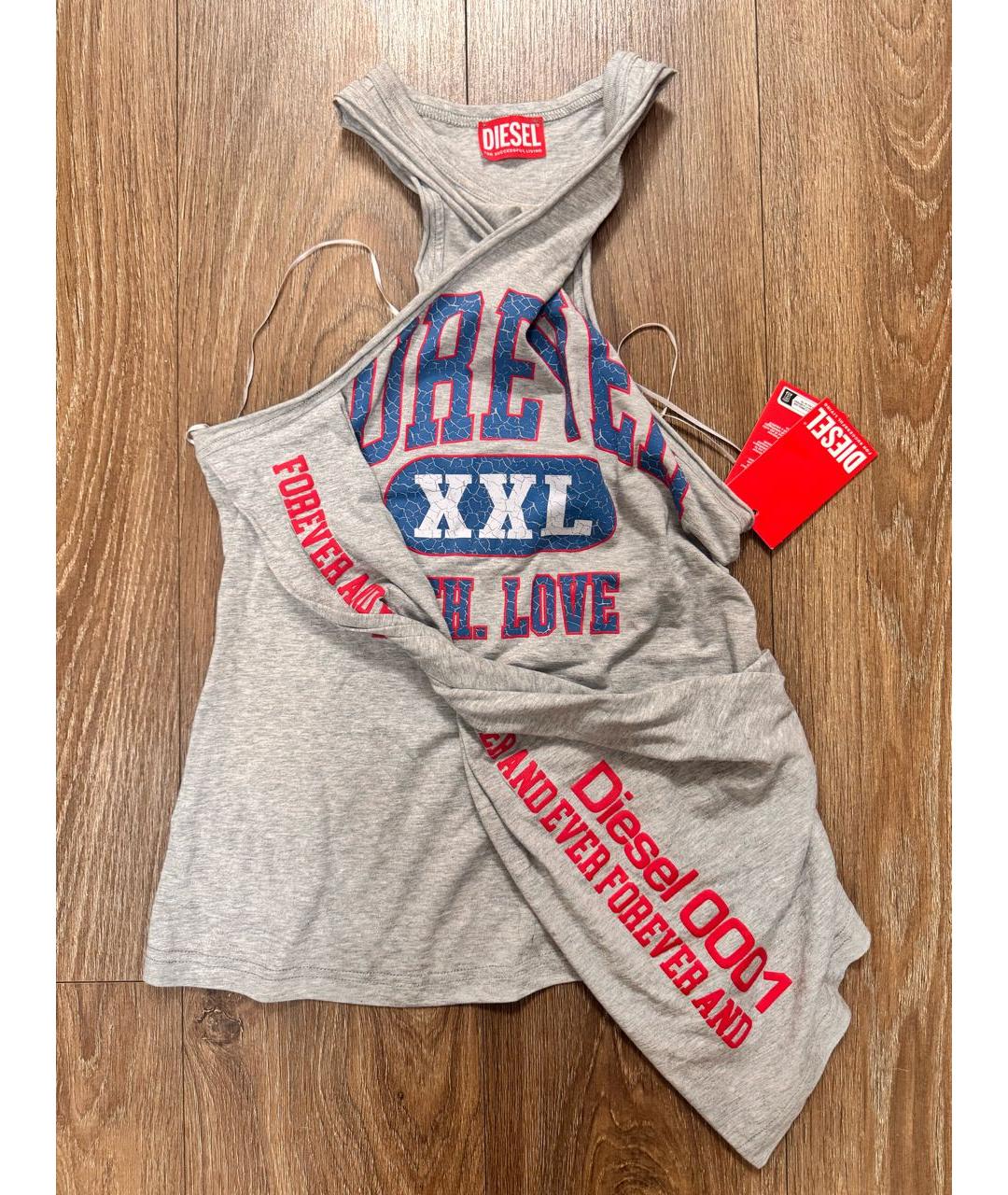 DIESEL Серая хлопковая майка, фото 6