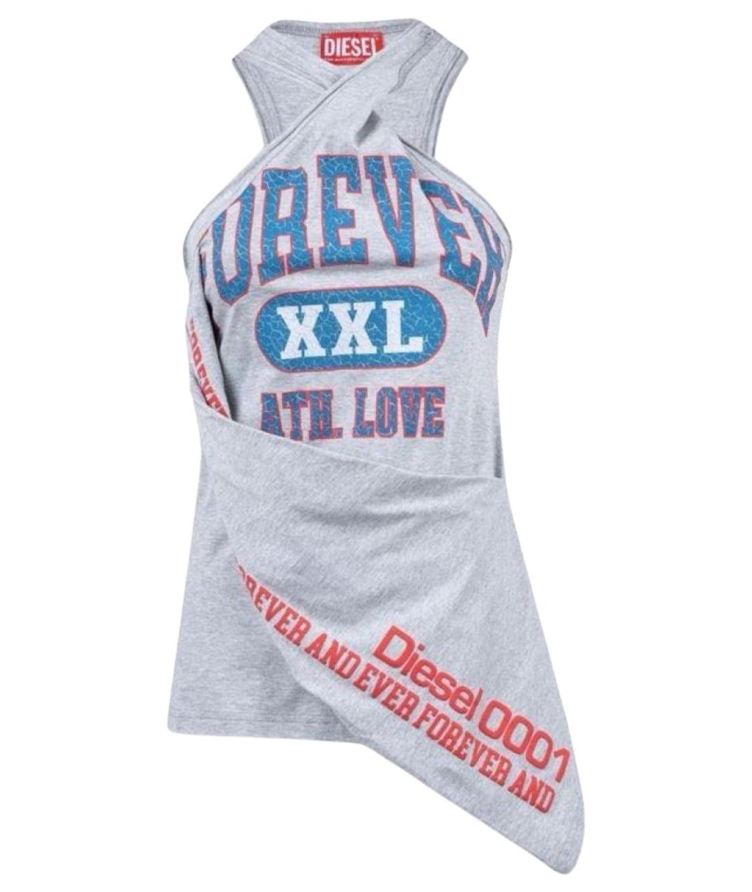 DIESEL Серая хлопковая майка, фото 1