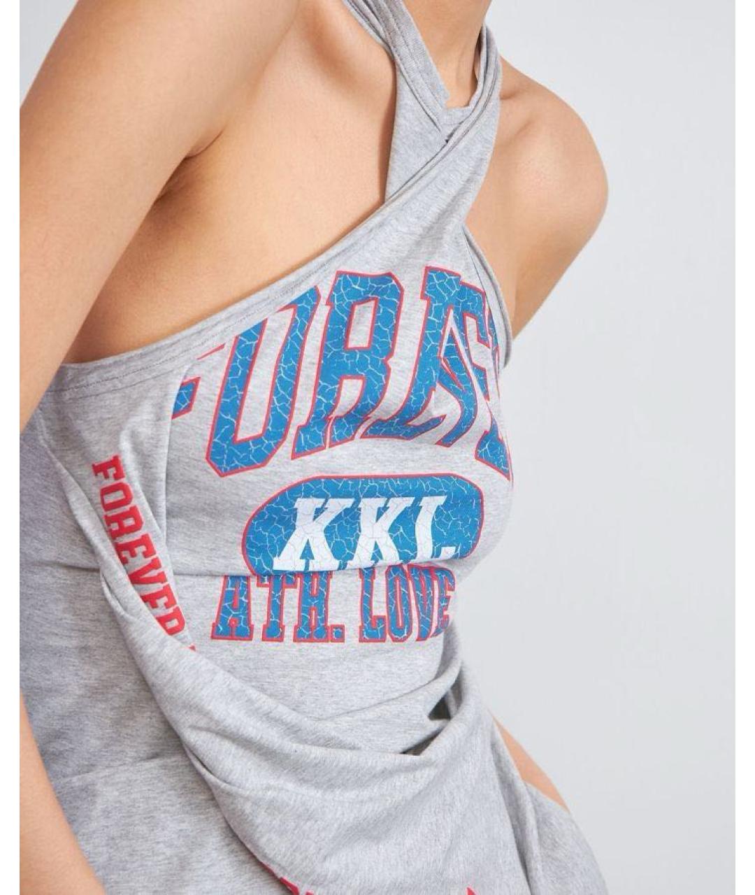 DIESEL Серая хлопковая майка, фото 3