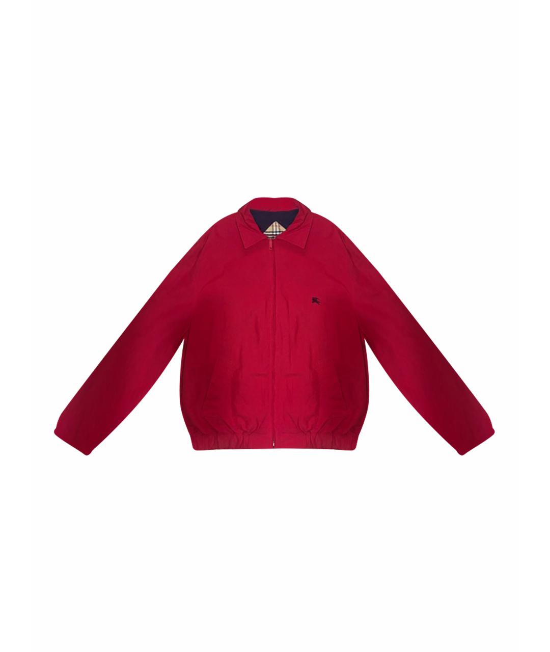 BURBERRY Бордовая полиамидовая куртка, фото 1