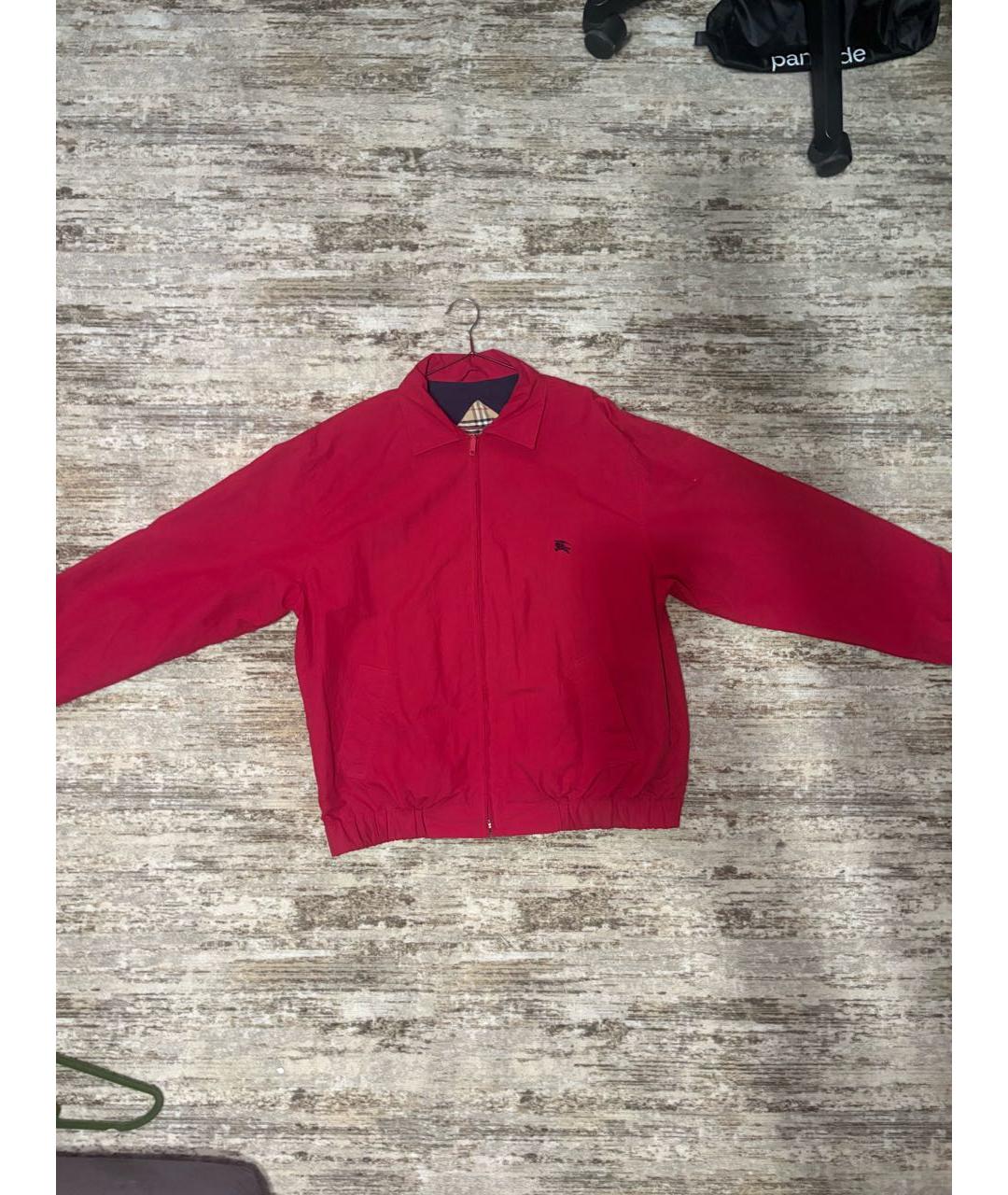 BURBERRY Бордовая полиамидовая куртка, фото 9