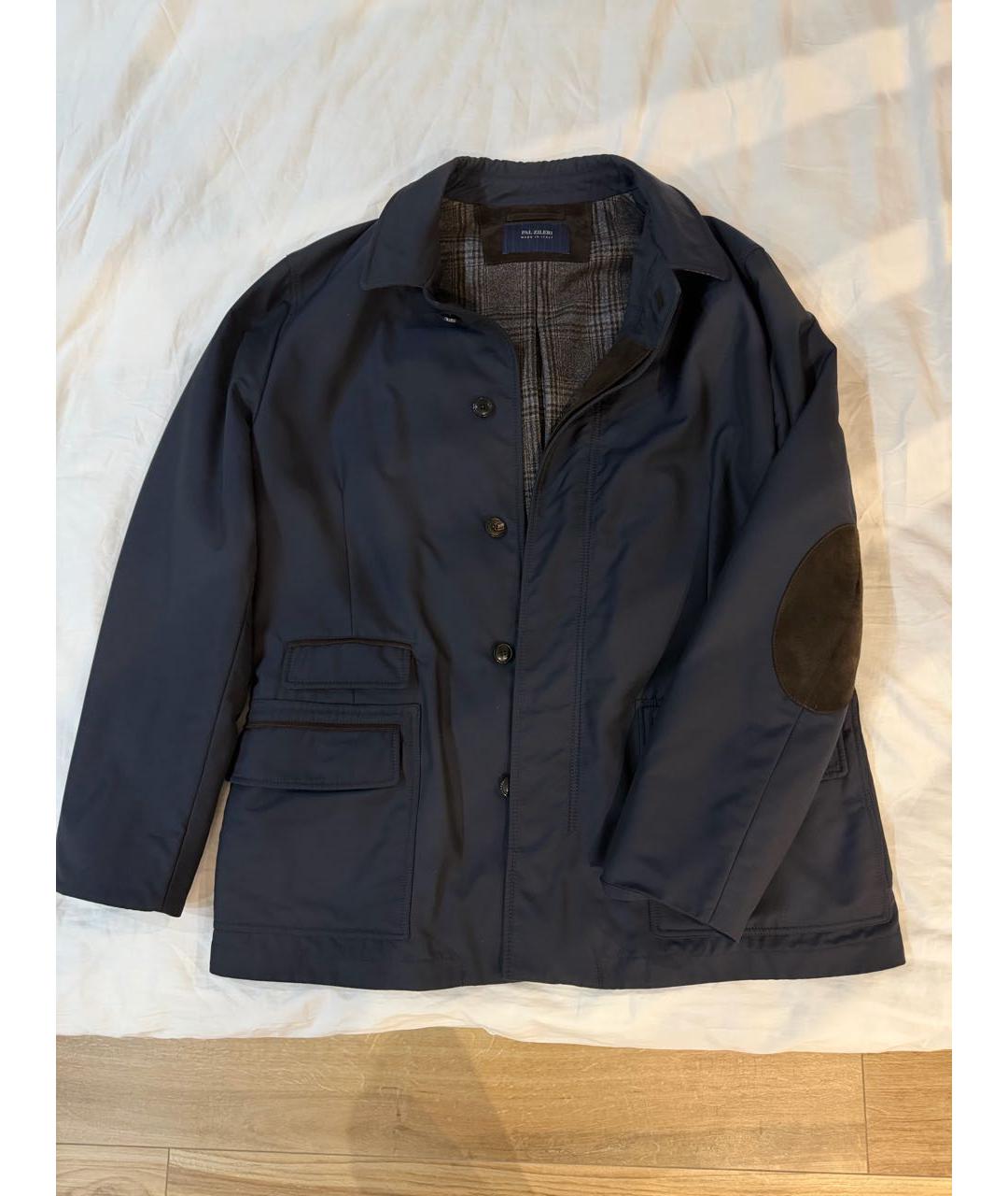 PAL ZILERI Темно-синяя вискозная куртка, фото 6