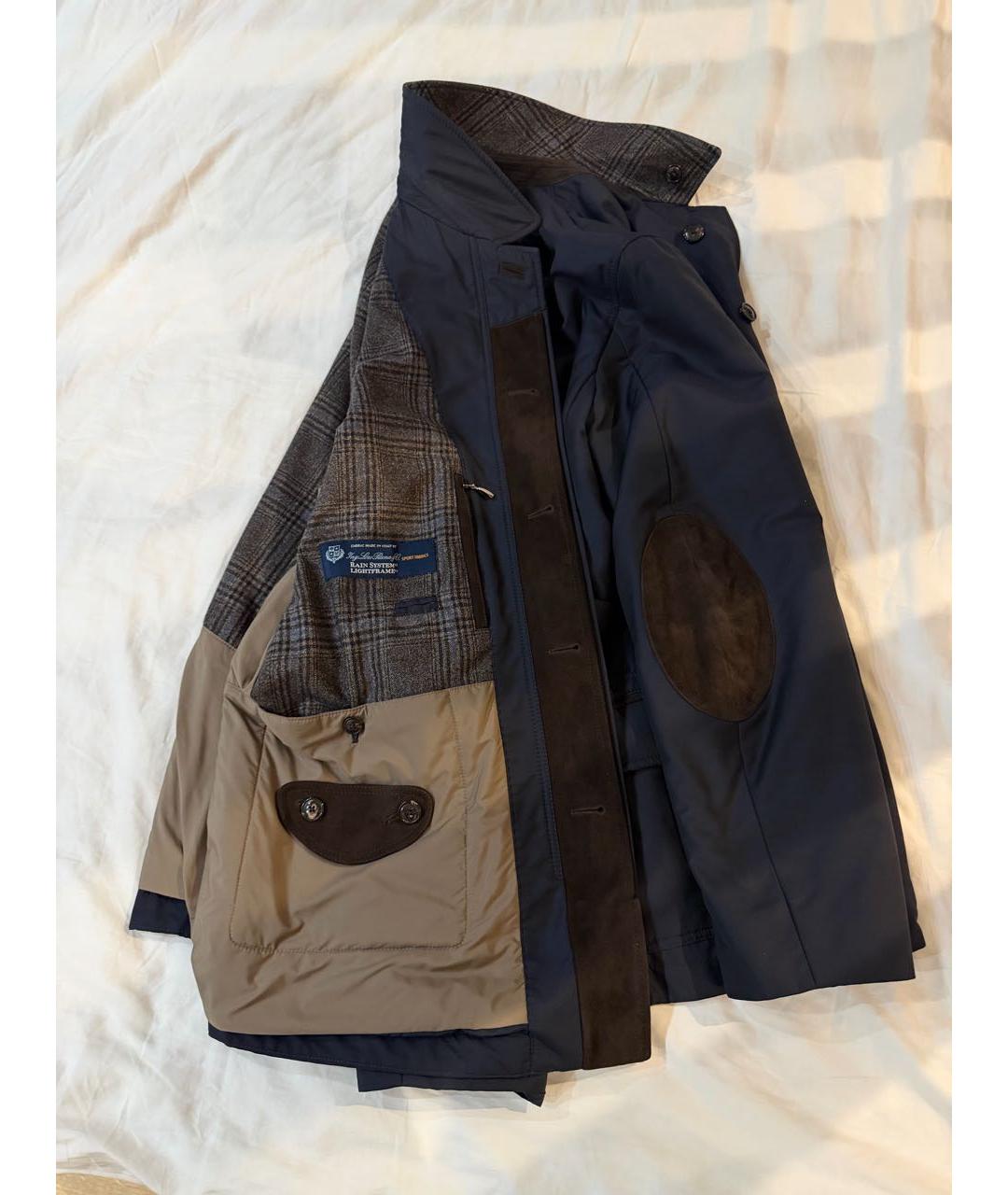 PAL ZILERI Темно-синяя вискозная куртка, фото 4